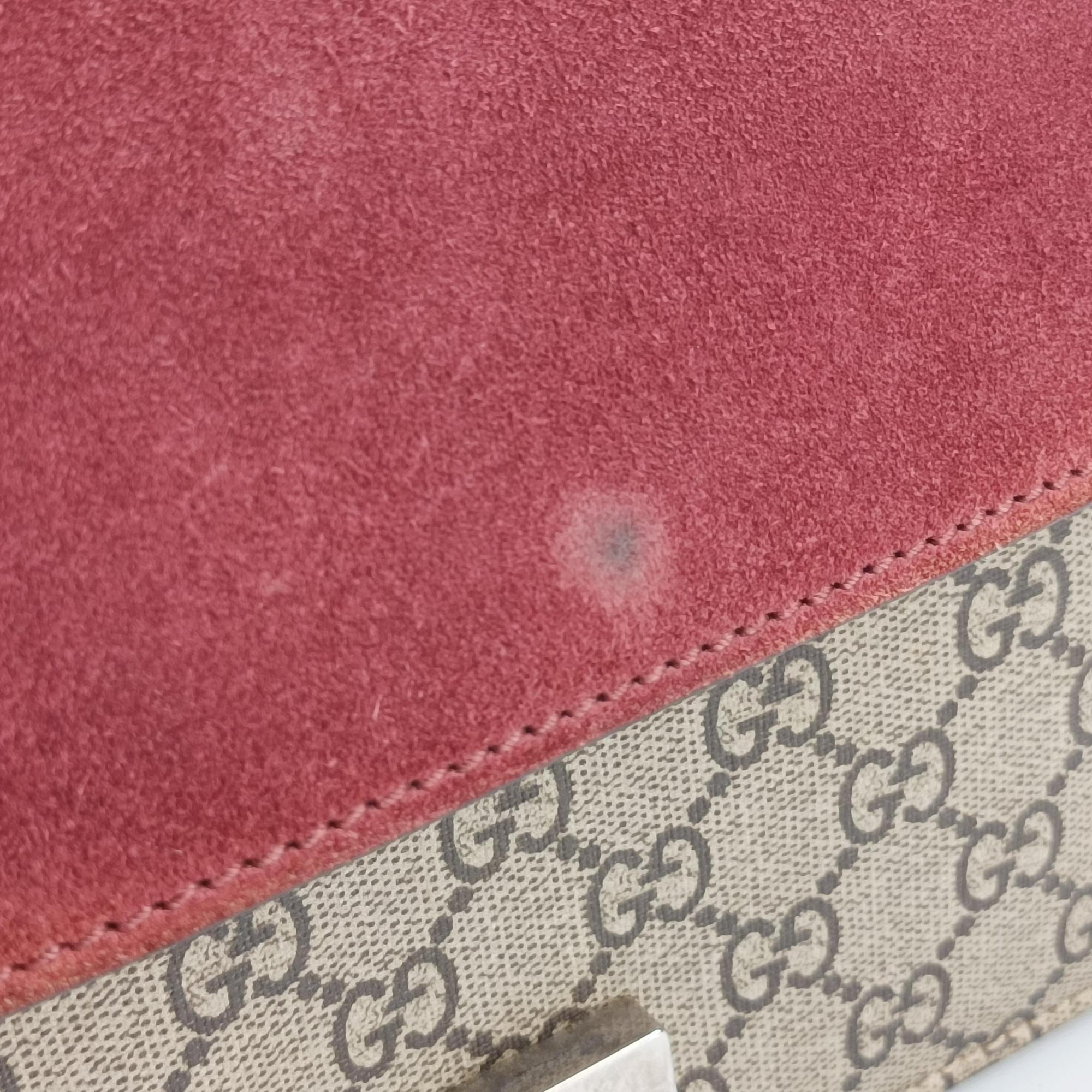 Secondhand Gucci Dionysus beige×red×multicolor PVC coated canvas × suede 400249 shoulderbag | stylenewstar