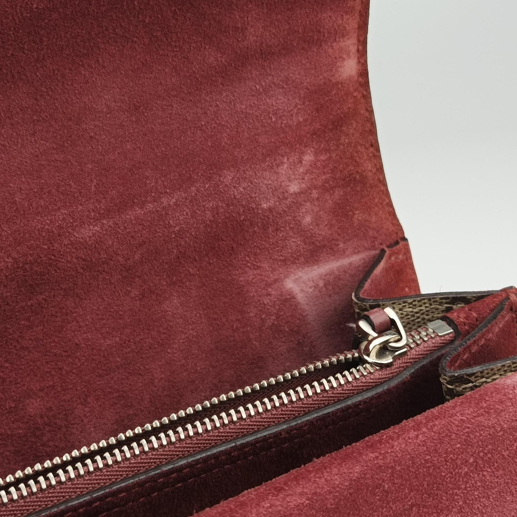 Secondhand Gucci Dionysus beige×red×multicolor PVC coated canvas × suede 400249 shoulderbag | stylenewstar