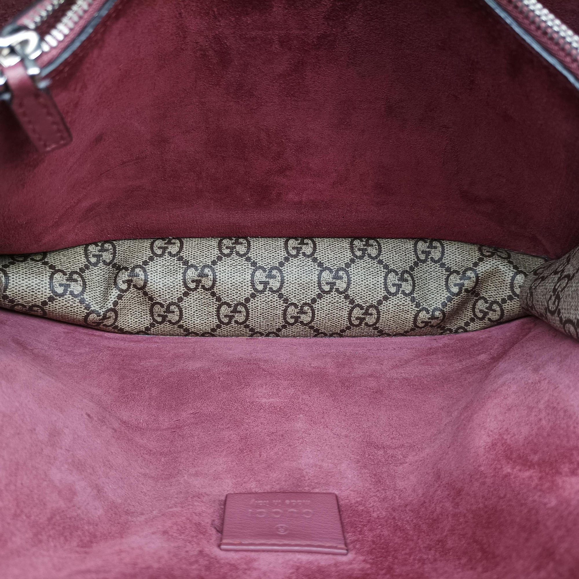 Secondhand Gucci Dionysus beige×red×multicolor PVC coated canvas × suede 400249 shoulderbag | stylenewstar
