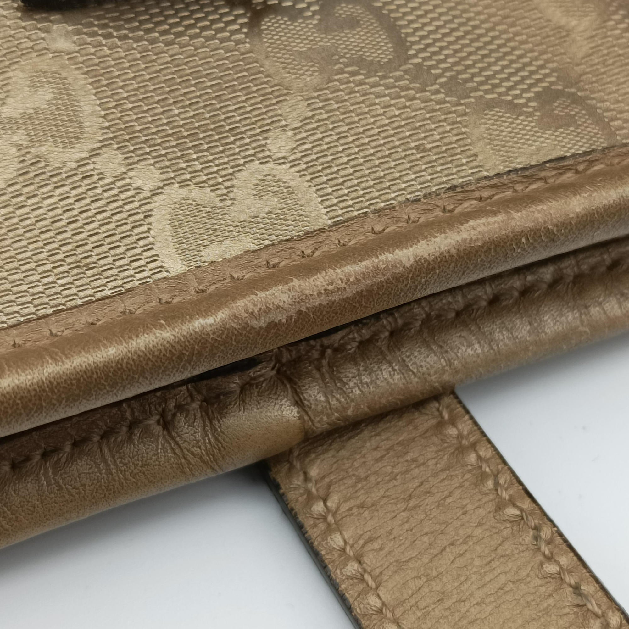 Pre-owned Gucci GG Imprime Golden PVC coated canvas×Leather 211137 handbag | stylenewstar
