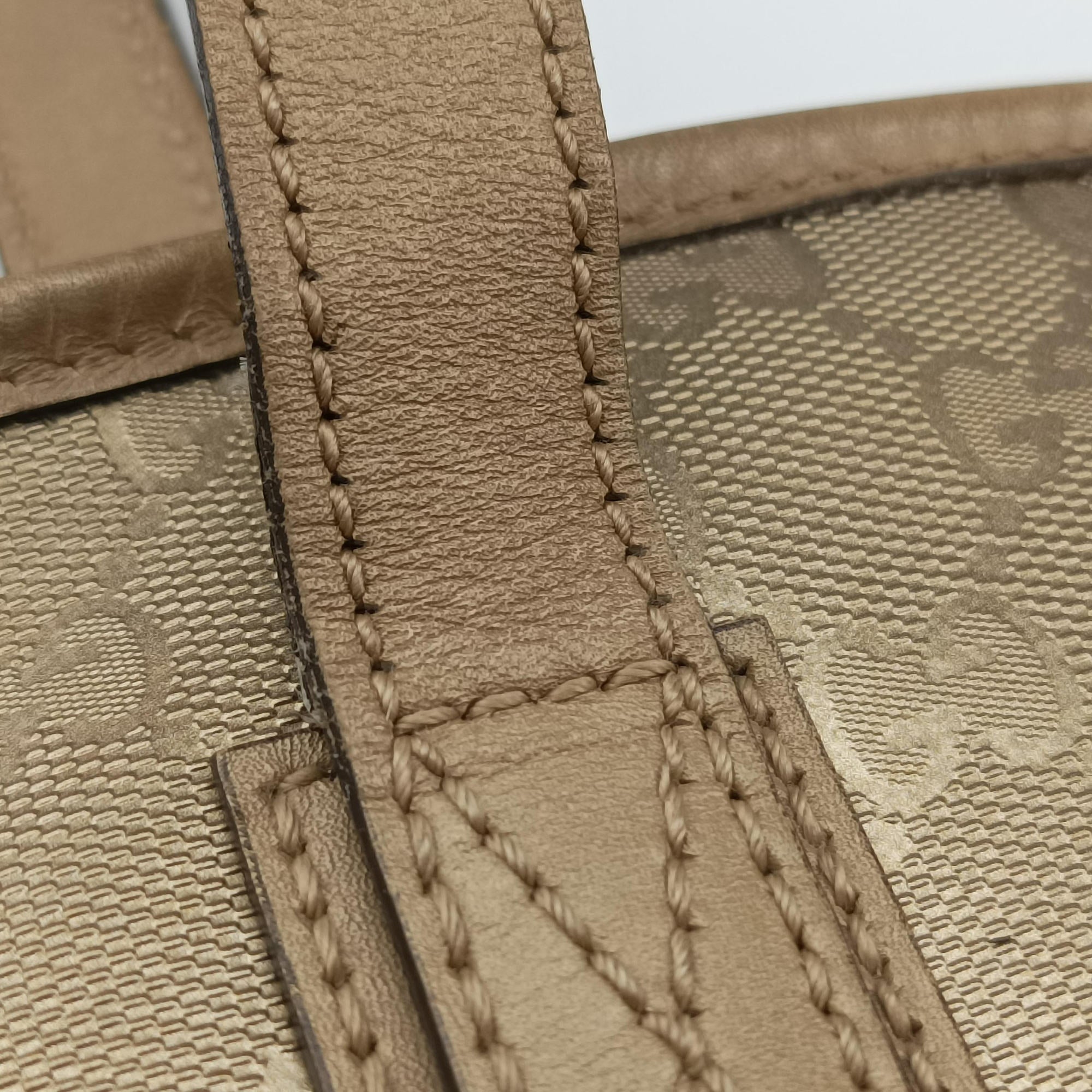 Pre-owned Gucci GG Imprime Golden PVC coated canvas×Leather 211137 handbag | stylenewstar