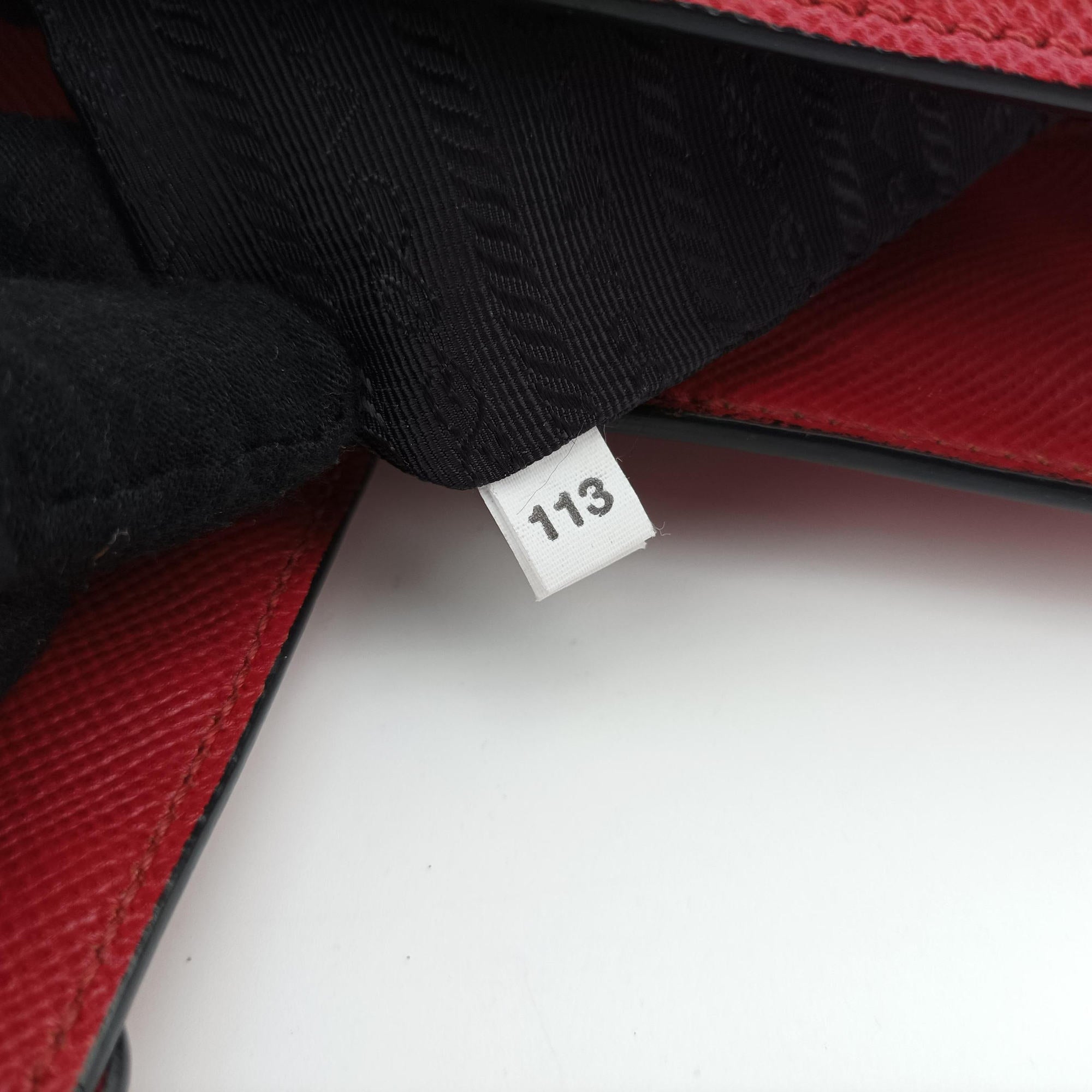 Pre-owned Prada Promenade Studded Red SAFFIANO Leather BN2753 shoulderbag | stylenewstar