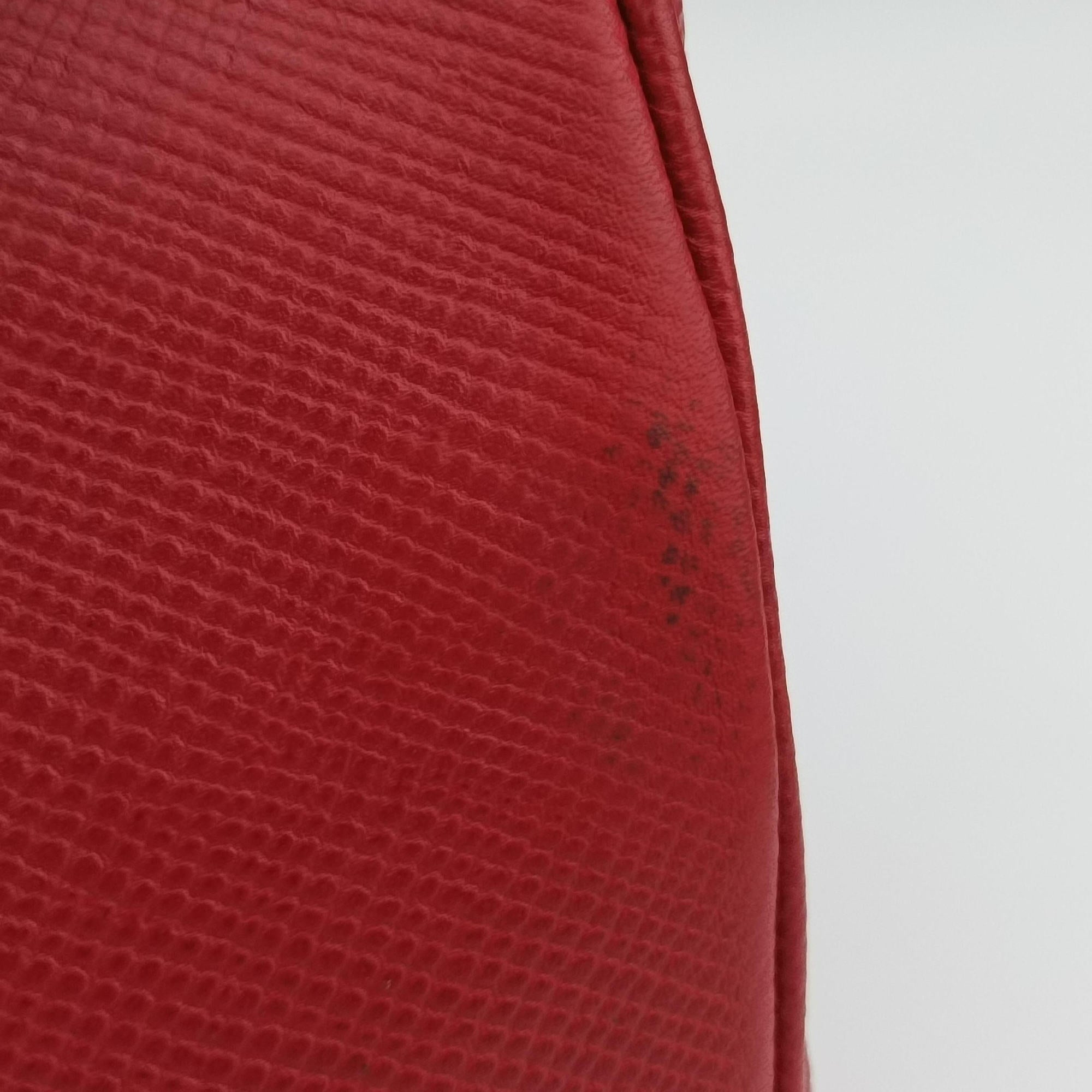 Pre-owned Prada Promenade Studded Red SAFFIANO Leather BN2753 shoulderbag | stylenewstar