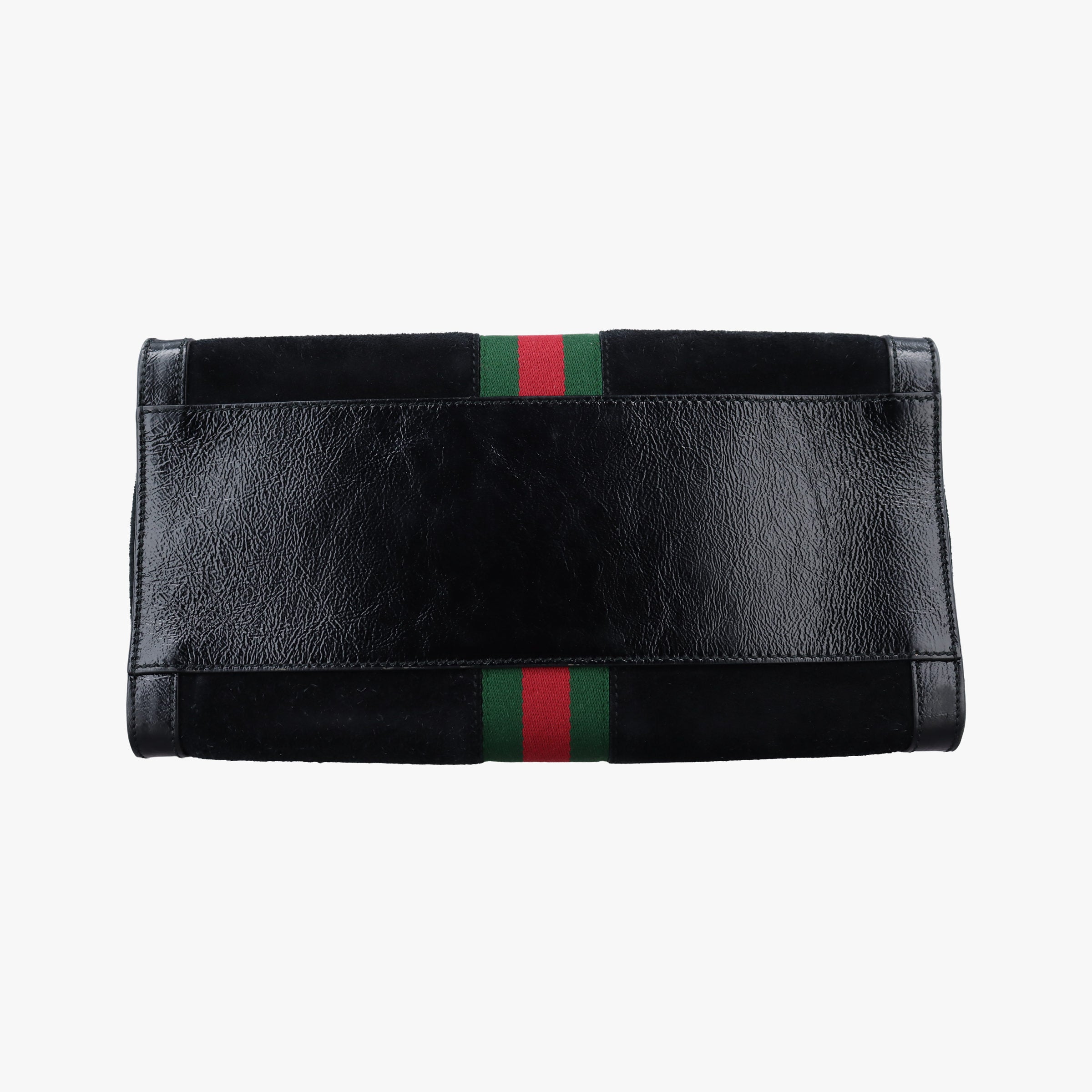 Pre-owned Gucci Ophidia Black×Green×Red Suede×leather 524537 shoulderbag | stylenewstar