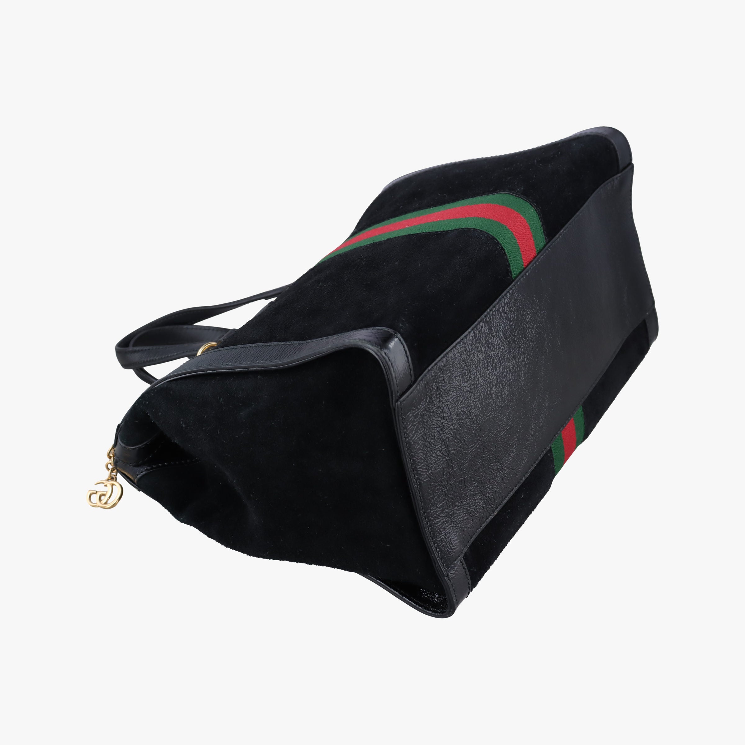 Pre-owned Gucci Ophidia Black×Green×Red Suede×leather 524537 shoulderbag | stylenewstar