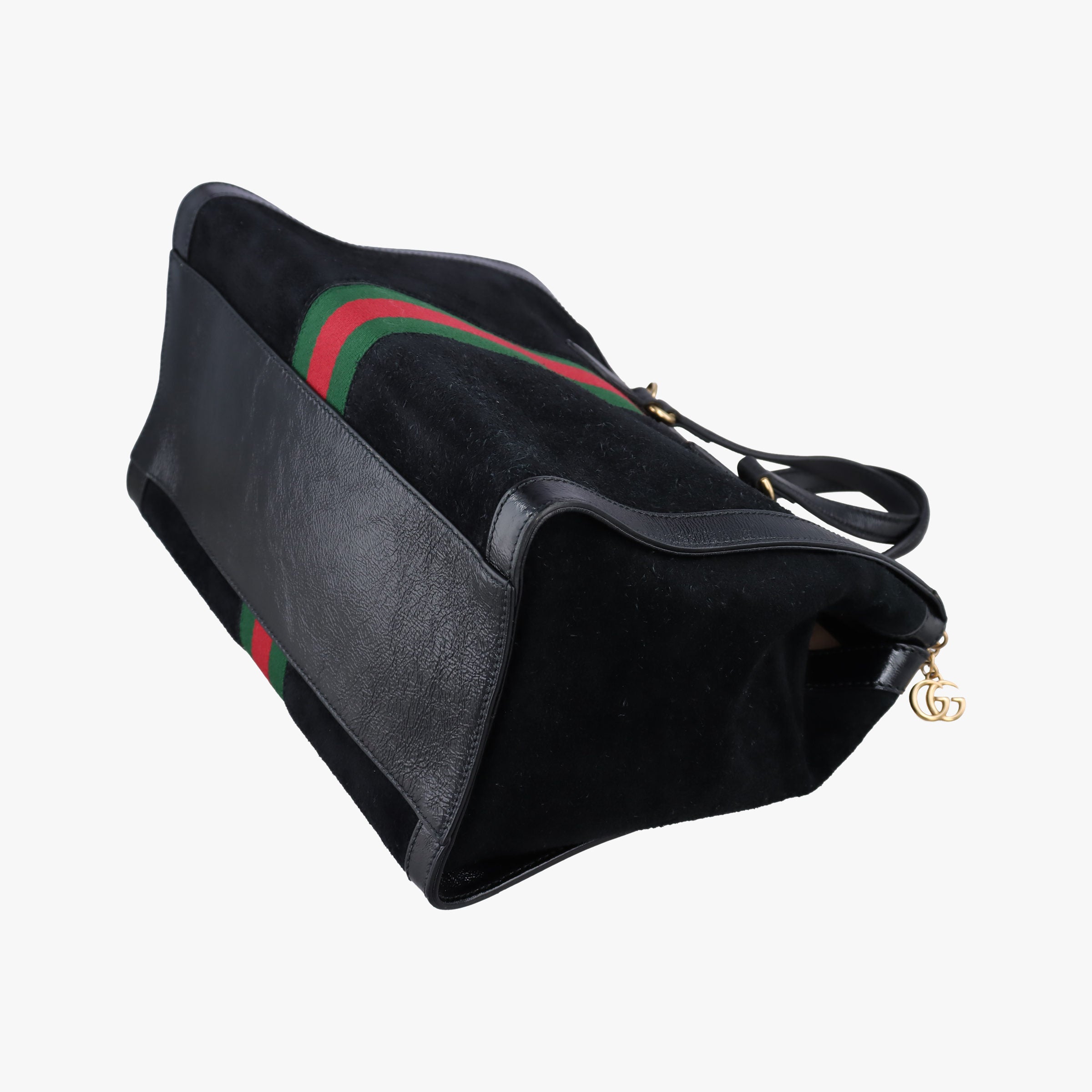 Pre-owned Gucci Ophidia Black×Green×Red Suede×leather 524537 shoulderbag | stylenewstar