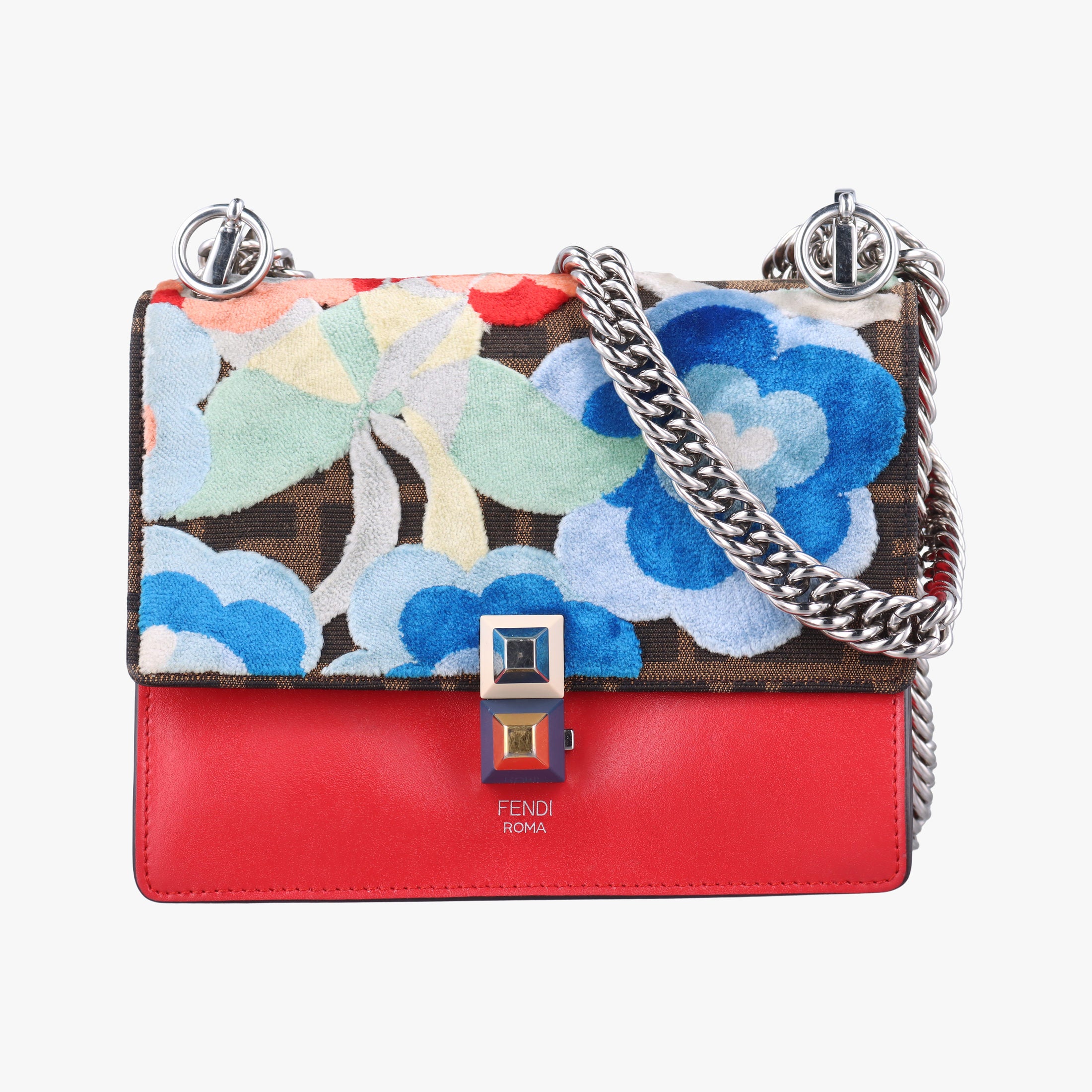 Vintage Fendi Kan I Multicolour canvas×Leather 8M0381 shoulderbag | stylenewstar