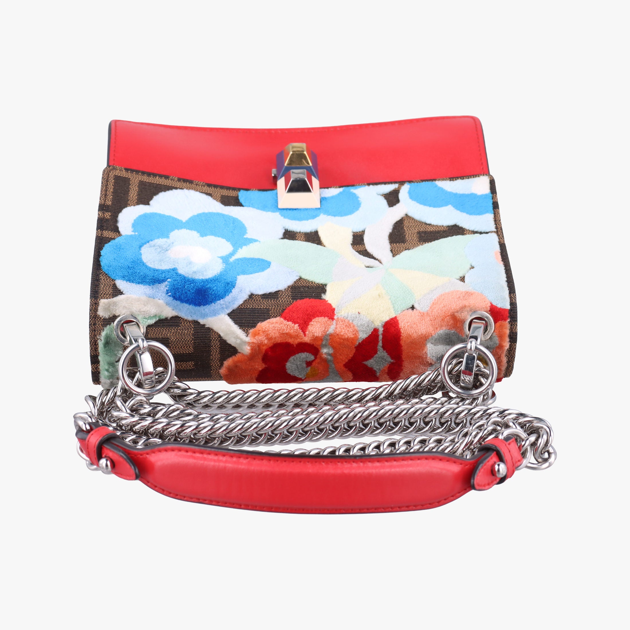 Vintage Fendi Kan I Multicolour canvas×Leather 8M0381 shoulderbag | stylenewstar