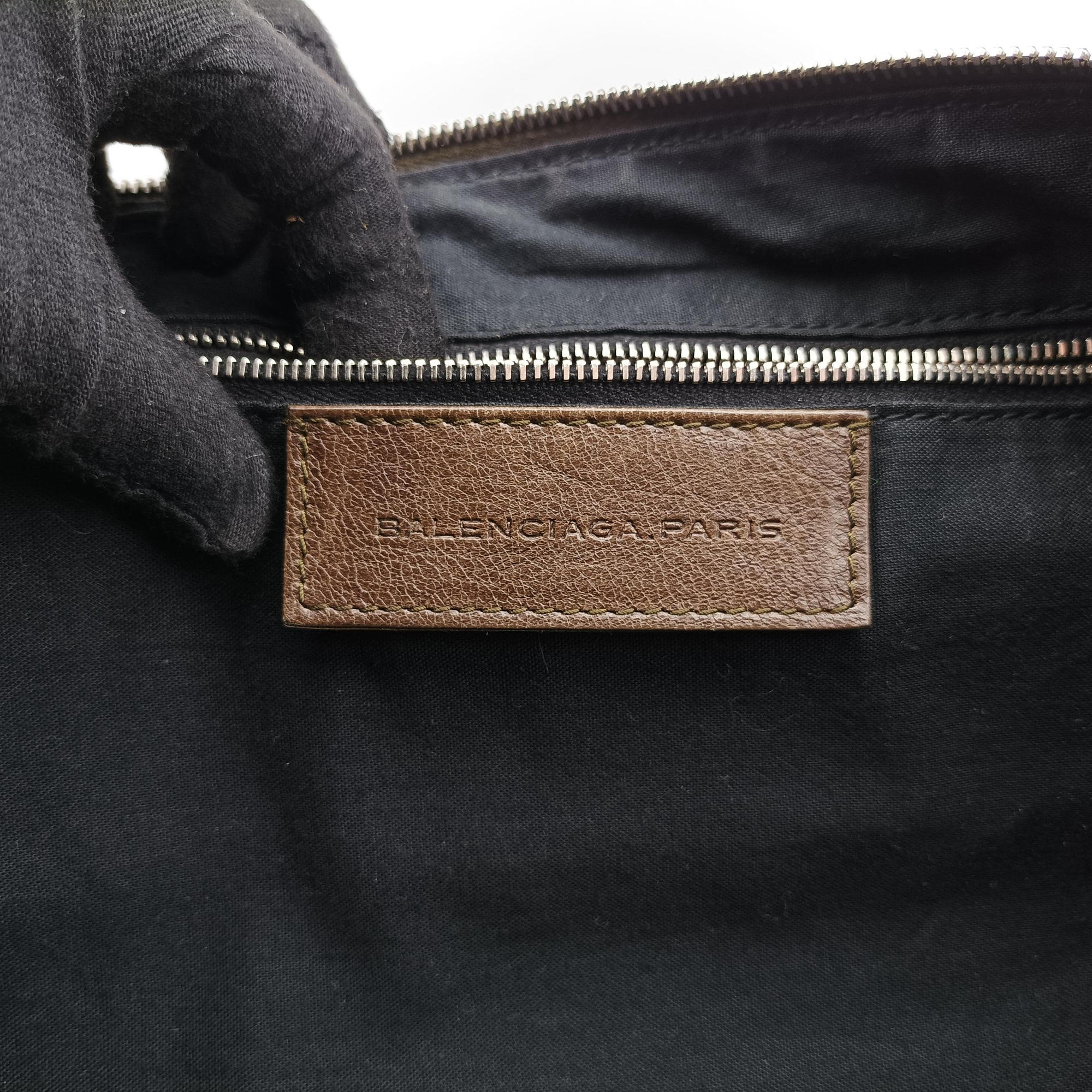Vintage Balenciaga Day Line Navy Blue × Brown Canvas×Leather  shoulderbag | stylenewstar