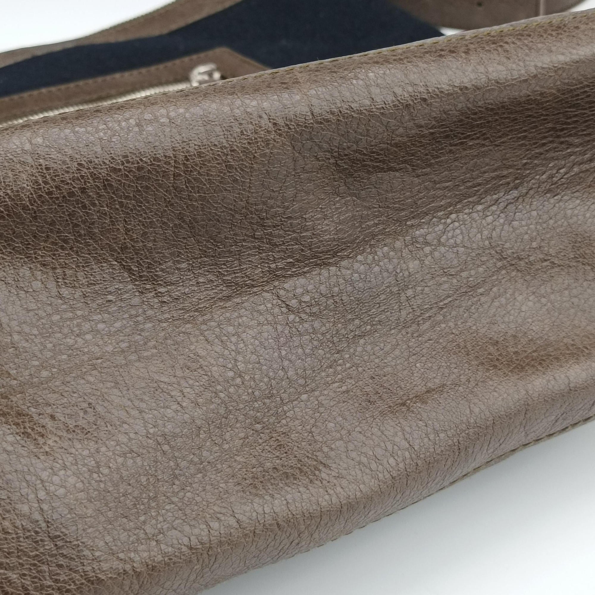 Vintage Balenciaga Day Line Navy Blue × Brown Canvas×Leather  shoulderbag | stylenewstar