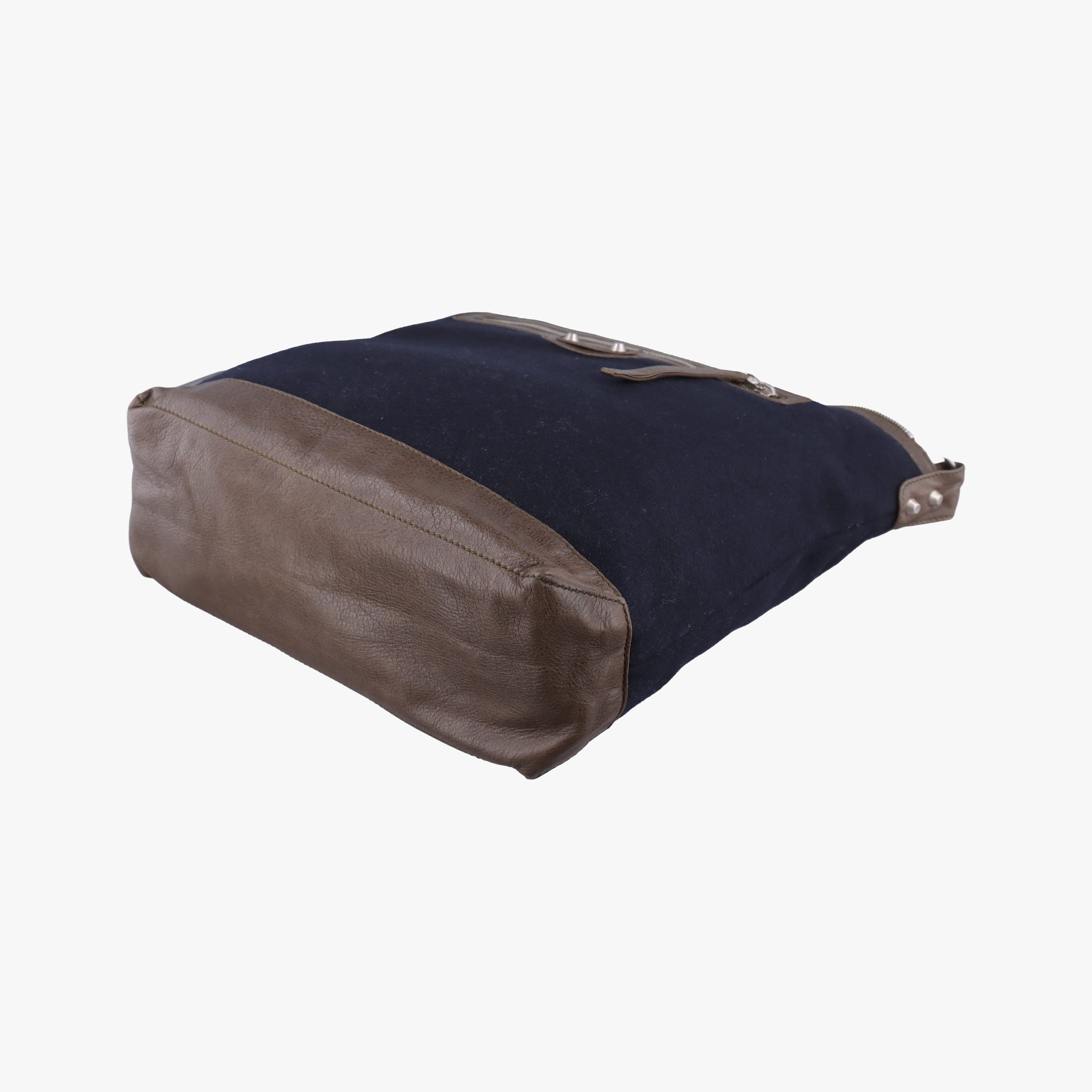 Vintage Balenciaga Day Line Navy Blue × Brown Canvas×Leather  shoulderbag | stylenewstar