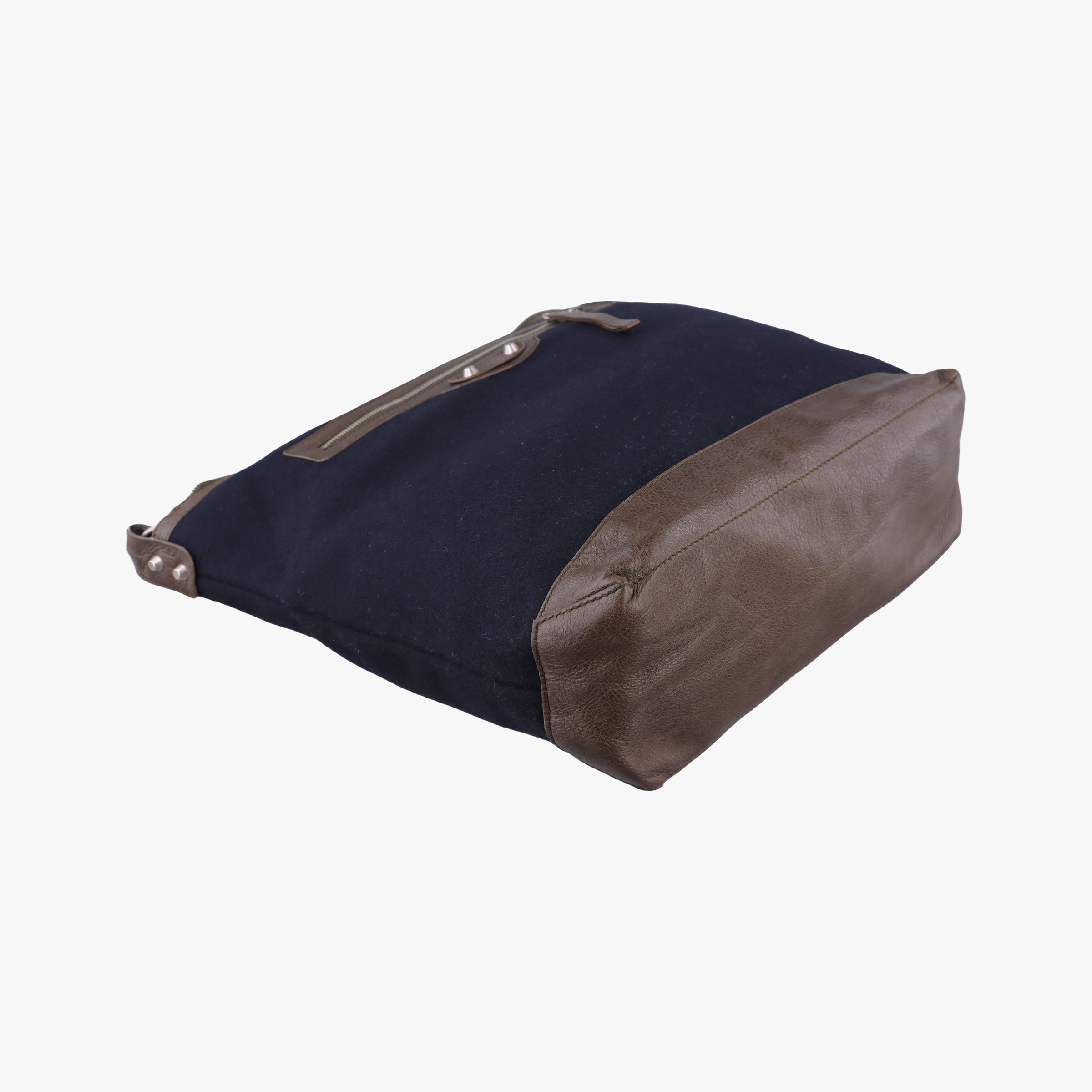 Vintage Balenciaga Day Line Navy Blue × Brown Canvas×Leather  shoulderbag | stylenewstar