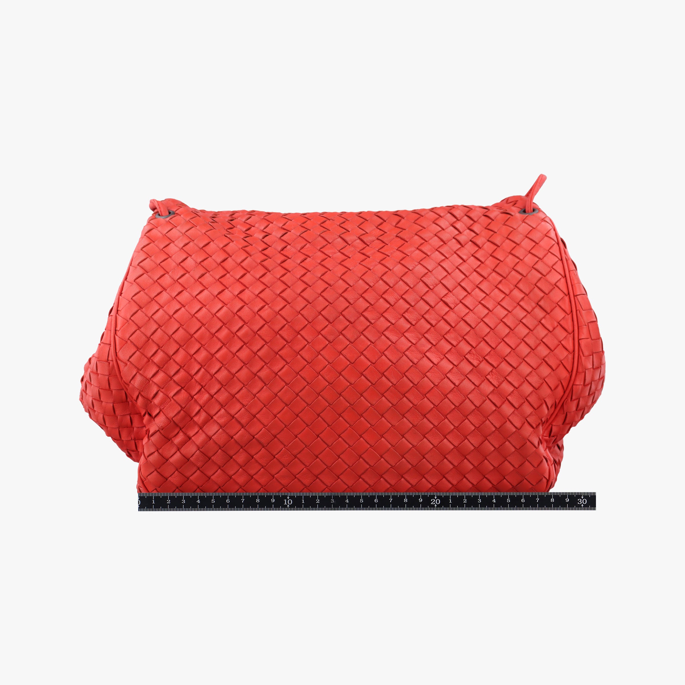 Pre-owned Bottega Veneta Hobo Intrecciato Red lambskin  shoulderbag | stylenewstar