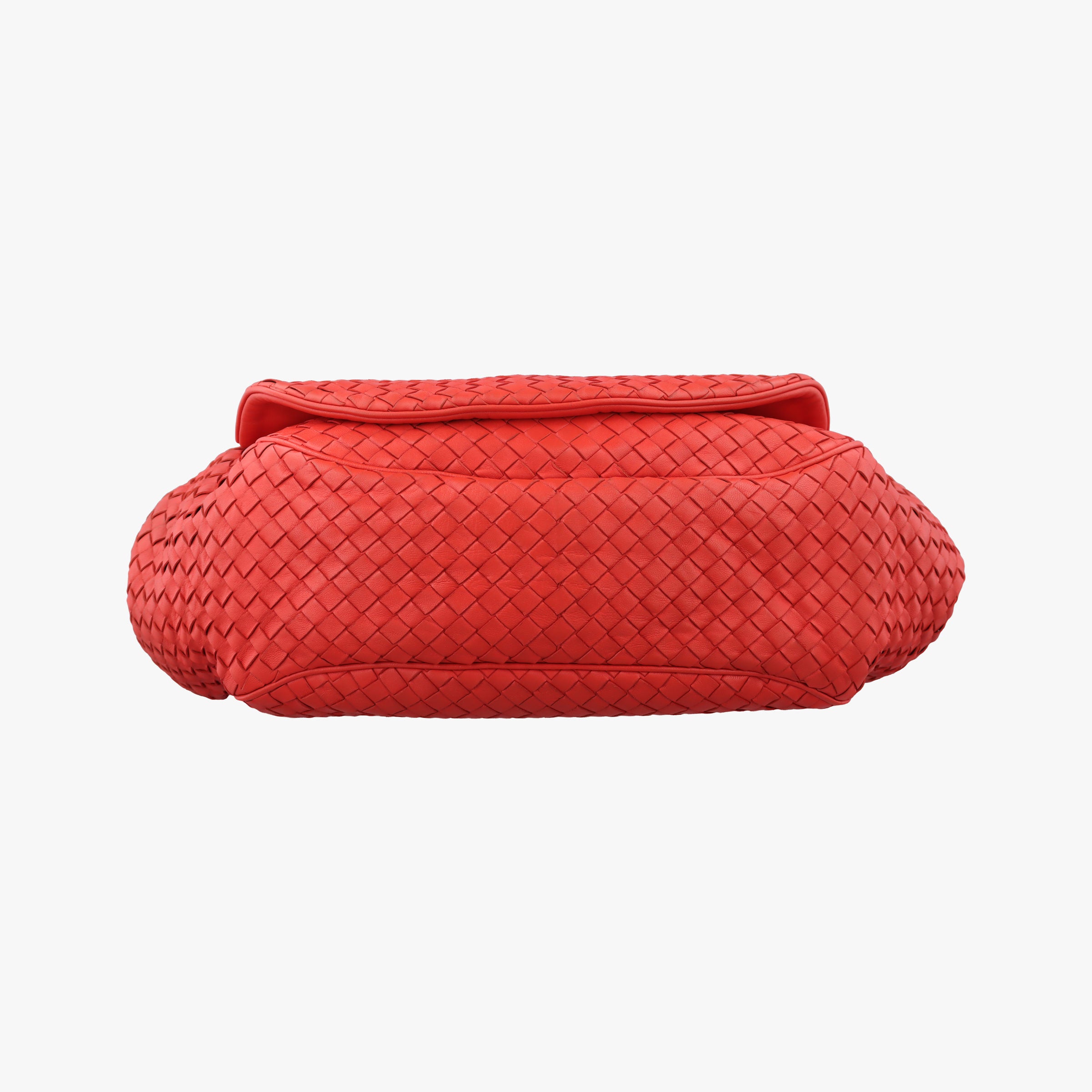 Pre-owned Bottega Veneta Hobo Intrecciato Red lambskin  shoulderbag | stylenewstar