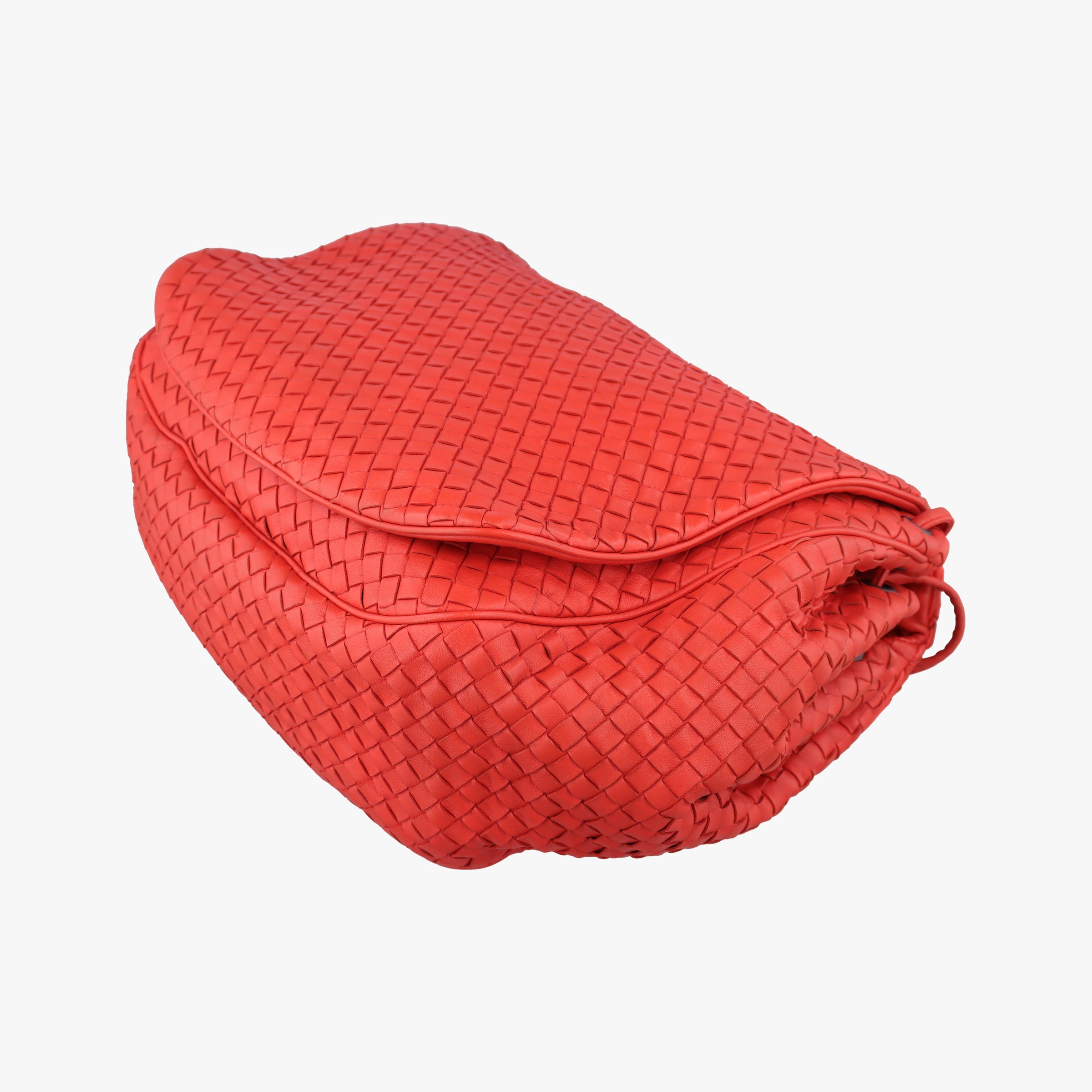 Pre-owned Bottega Veneta Hobo Intrecciato Red lambskin  shoulderbag | stylenewstar