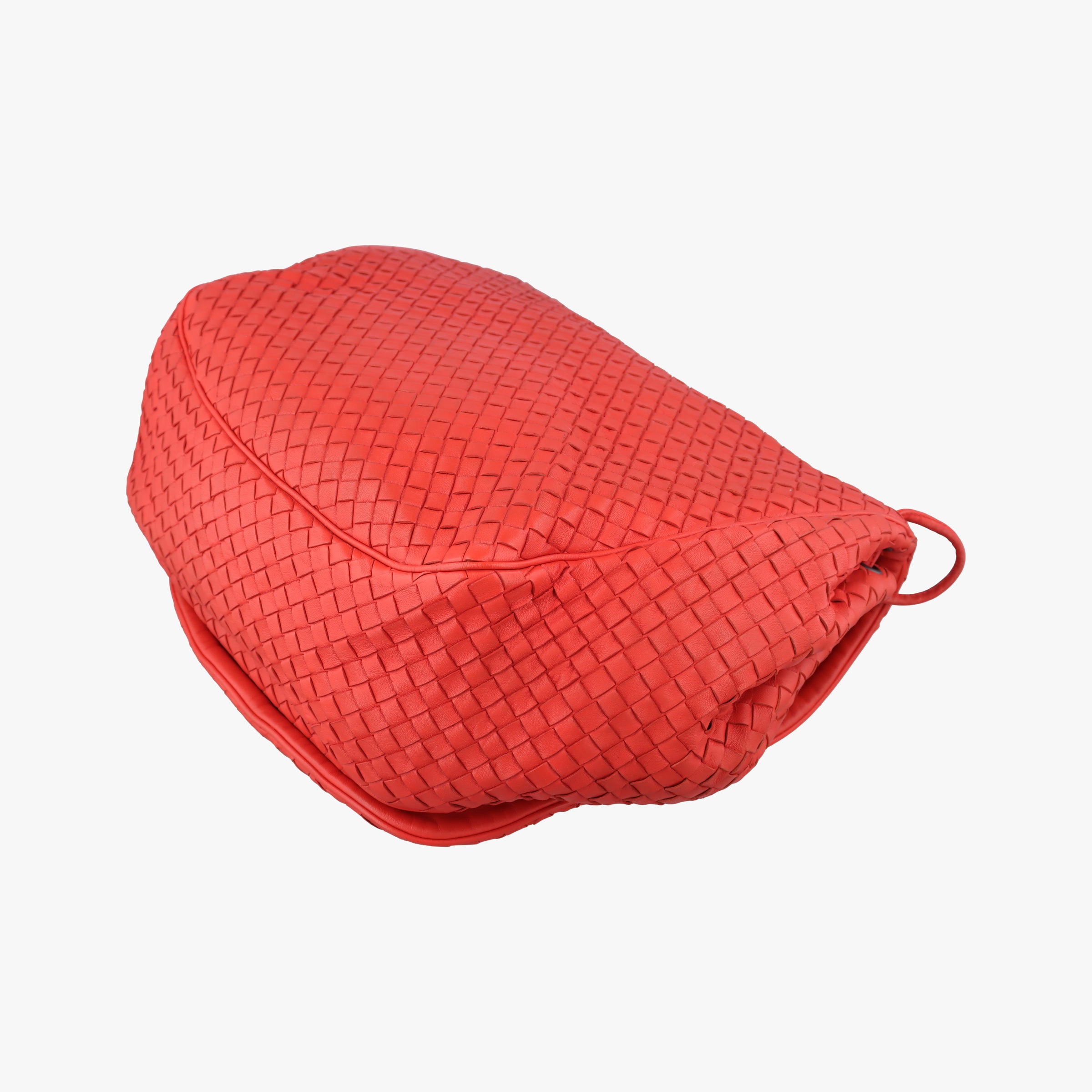 Pre-owned Bottega Veneta Hobo Intrecciato Red lambskin  shoulderbag | stylenewstar