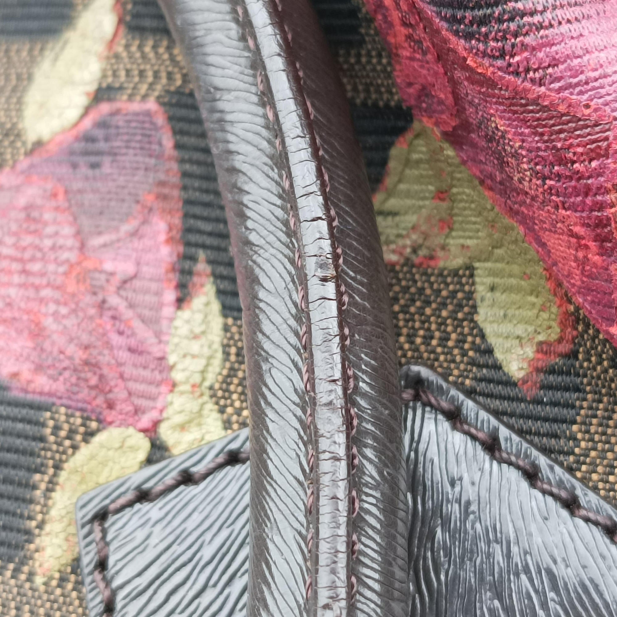 Pre-owned Fendi Zucca Print Flower Multicolour Canvas×leather 8BL104 handbag | stylenewstar