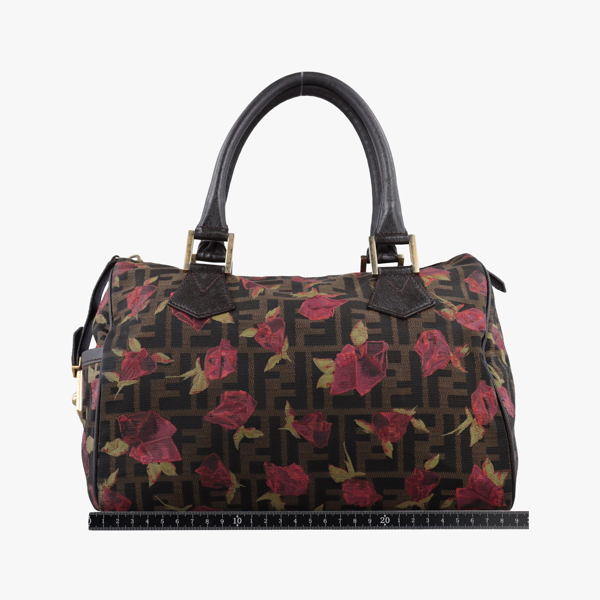 Pre-owned Fendi Zucca Print Flower Multicolour Canvas×leather 8BL104 handbag | stylenewstar