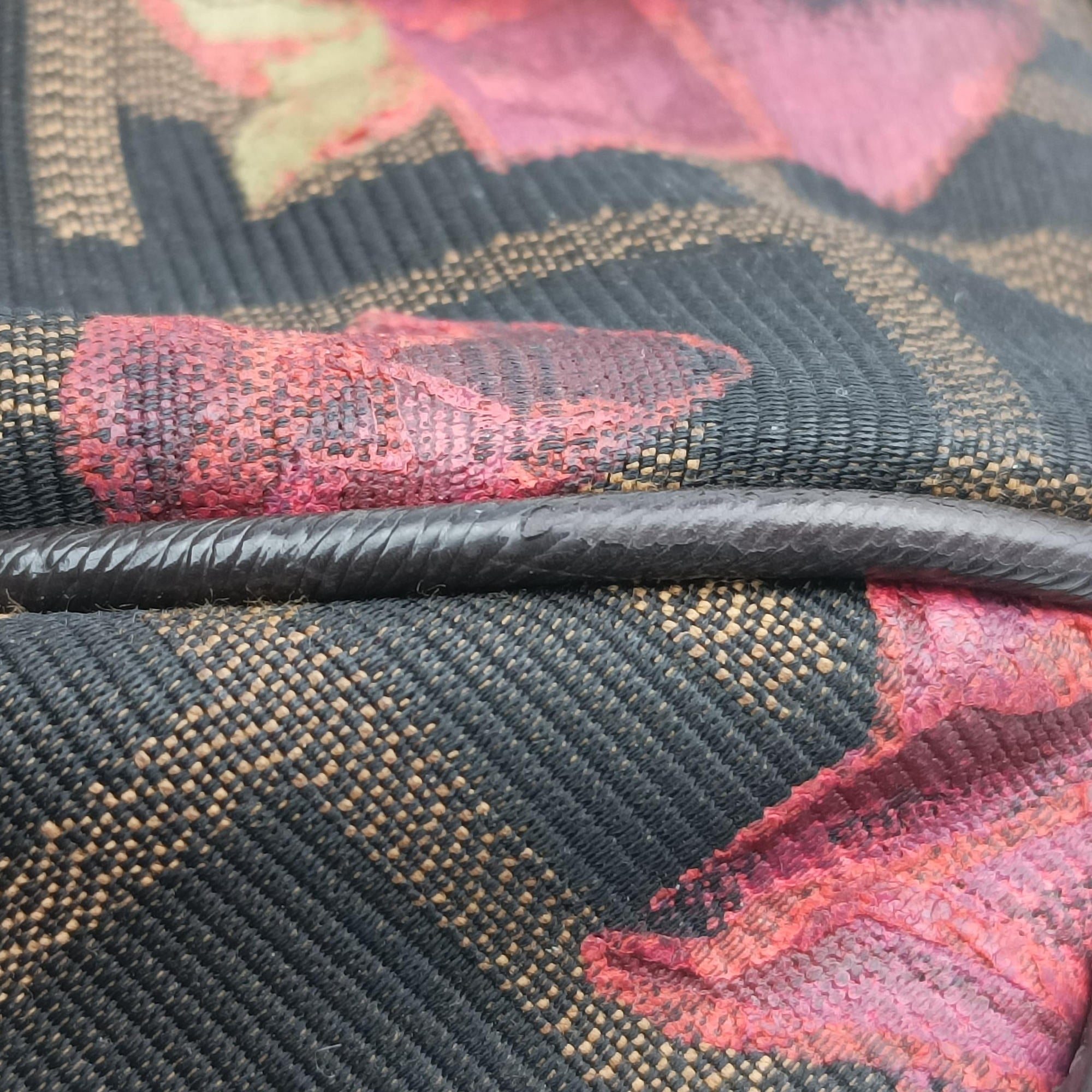 Pre-owned Fendi Zucca Print Flower Multicolour Canvas×leather 8BL104 handbag | stylenewstar