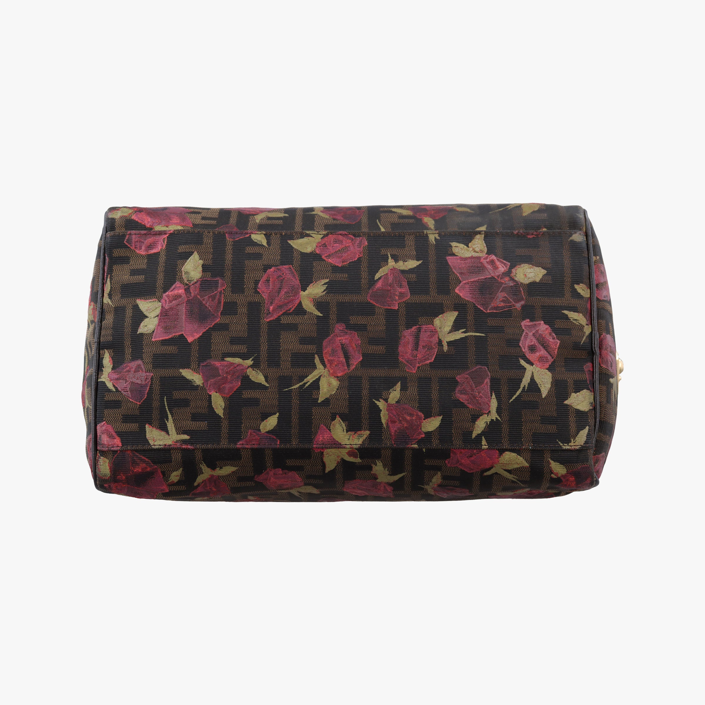 Pre-owned Fendi Zucca Print Flower Multicolour Canvas×leather 8BL104 handbag | stylenewstar