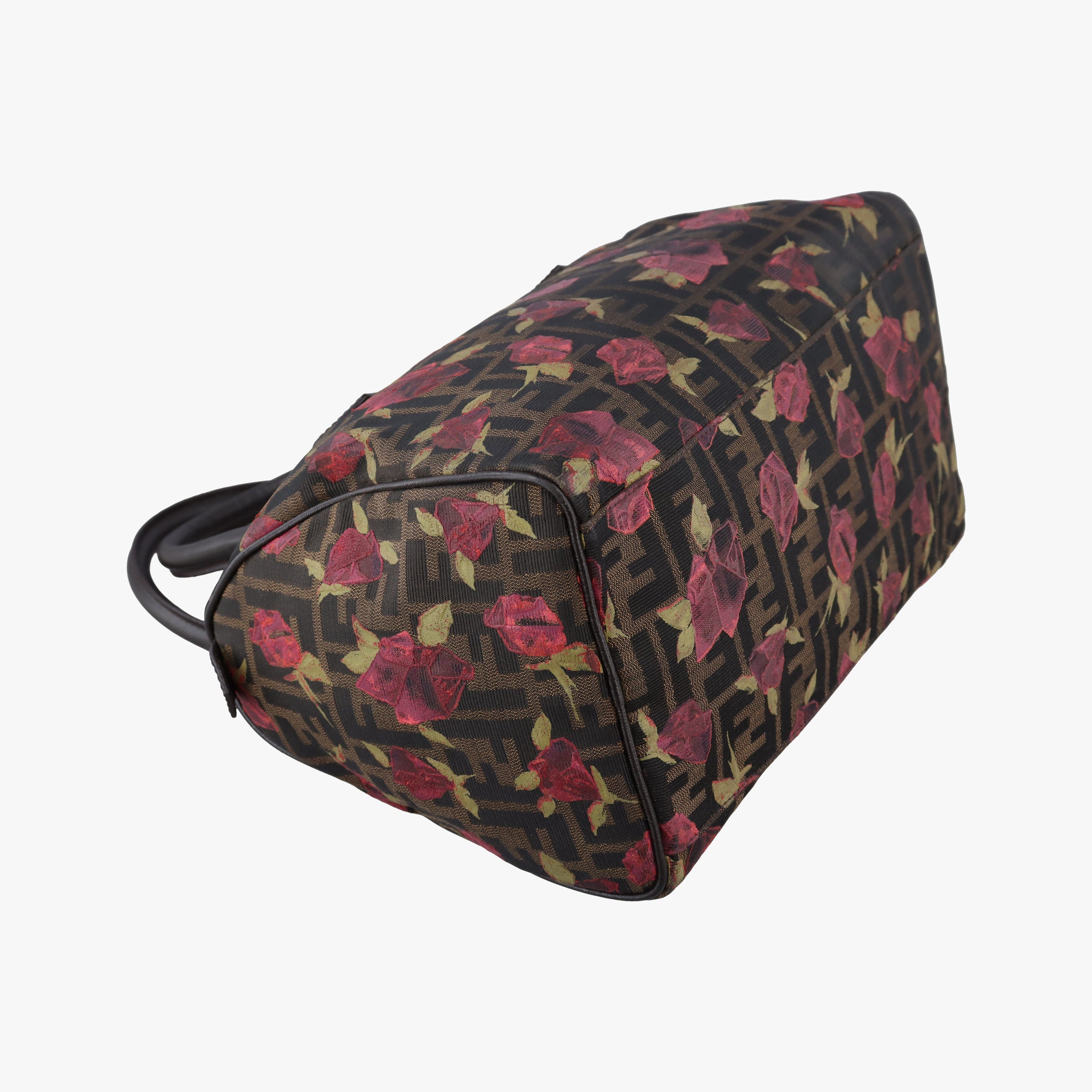 Pre-owned Fendi Zucca Print Flower Multicolour Canvas×leather 8BL104 handbag | stylenewstar