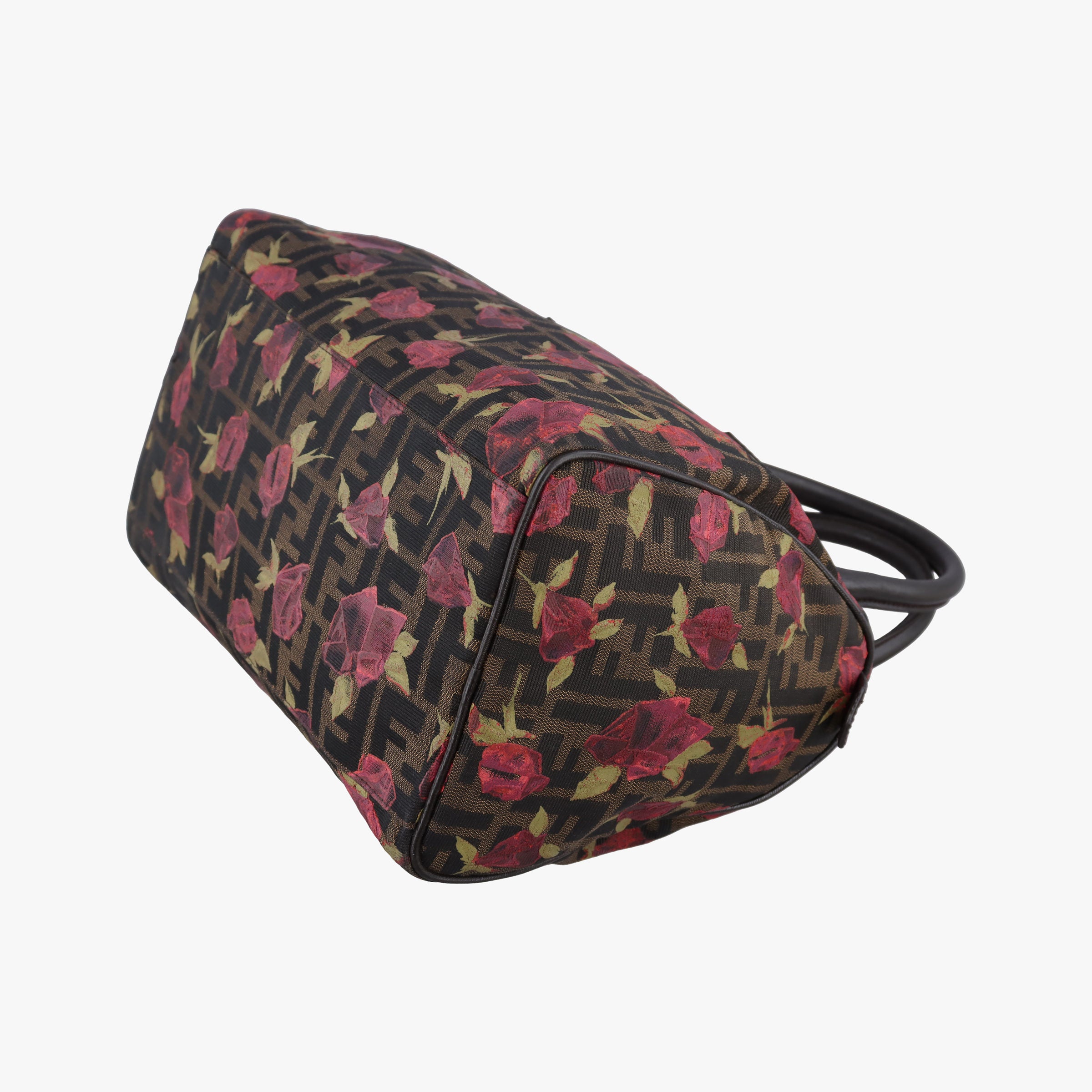 Pre-owned Fendi Zucca Print Flower Multicolour Canvas×leather 8BL104 handbag | stylenewstar