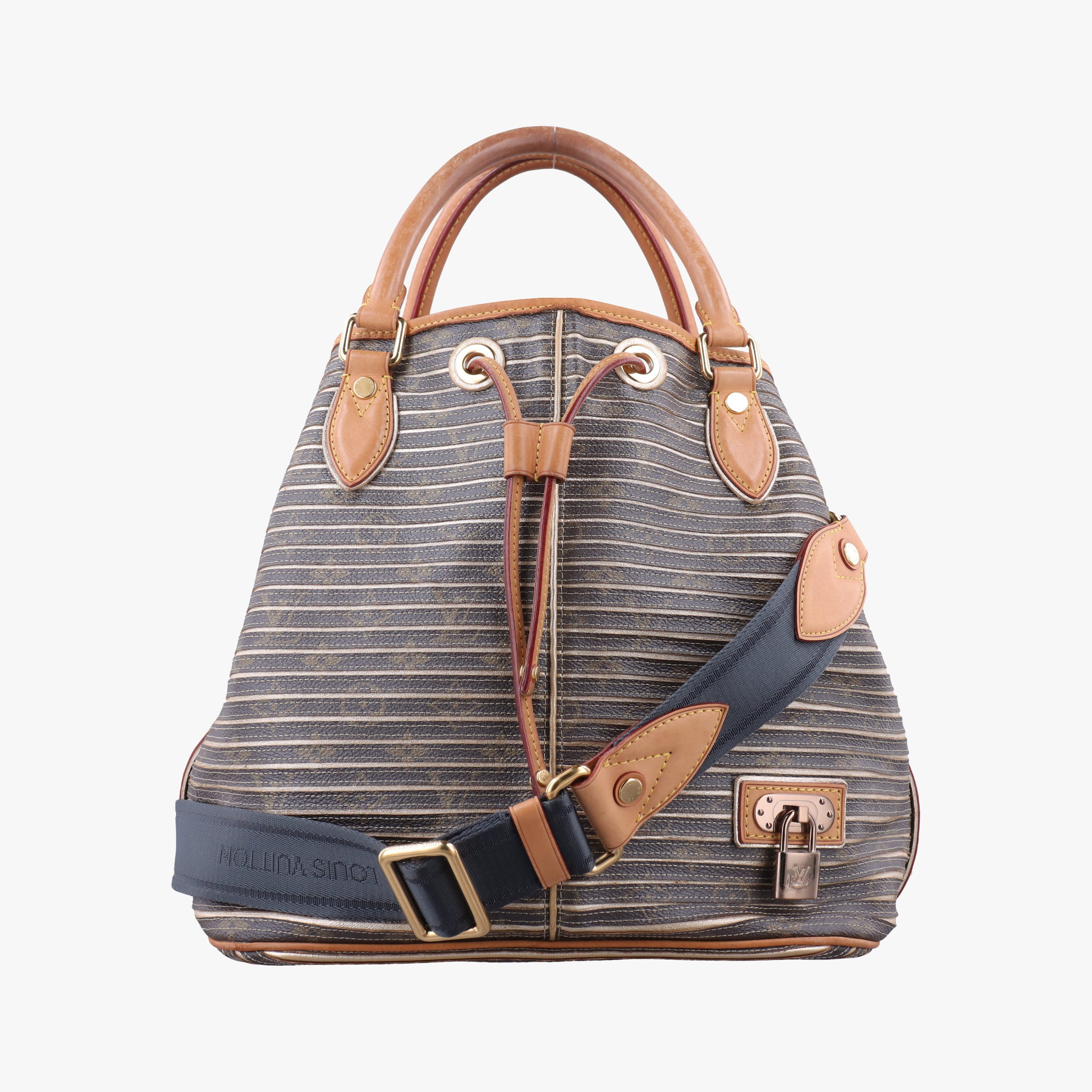 Pre-owned Louis Vuitton Neo brown×Argent Monogram Eden×calf leather M40355 shoulderbag | stylenewstar