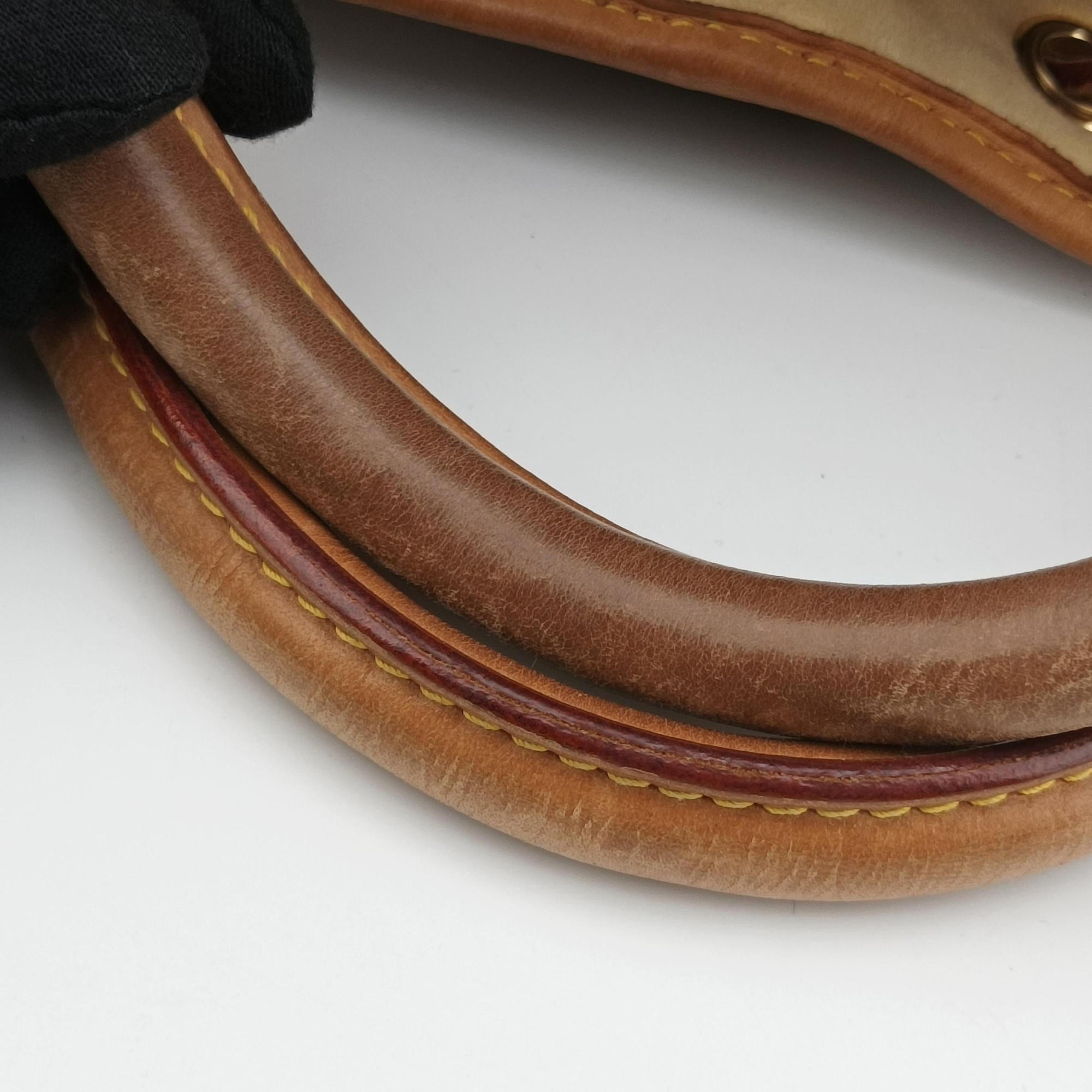 Pre-owned Louis Vuitton Neo brown×Argent Monogram Eden×calf leather M40355 shoulderbag | stylenewstar