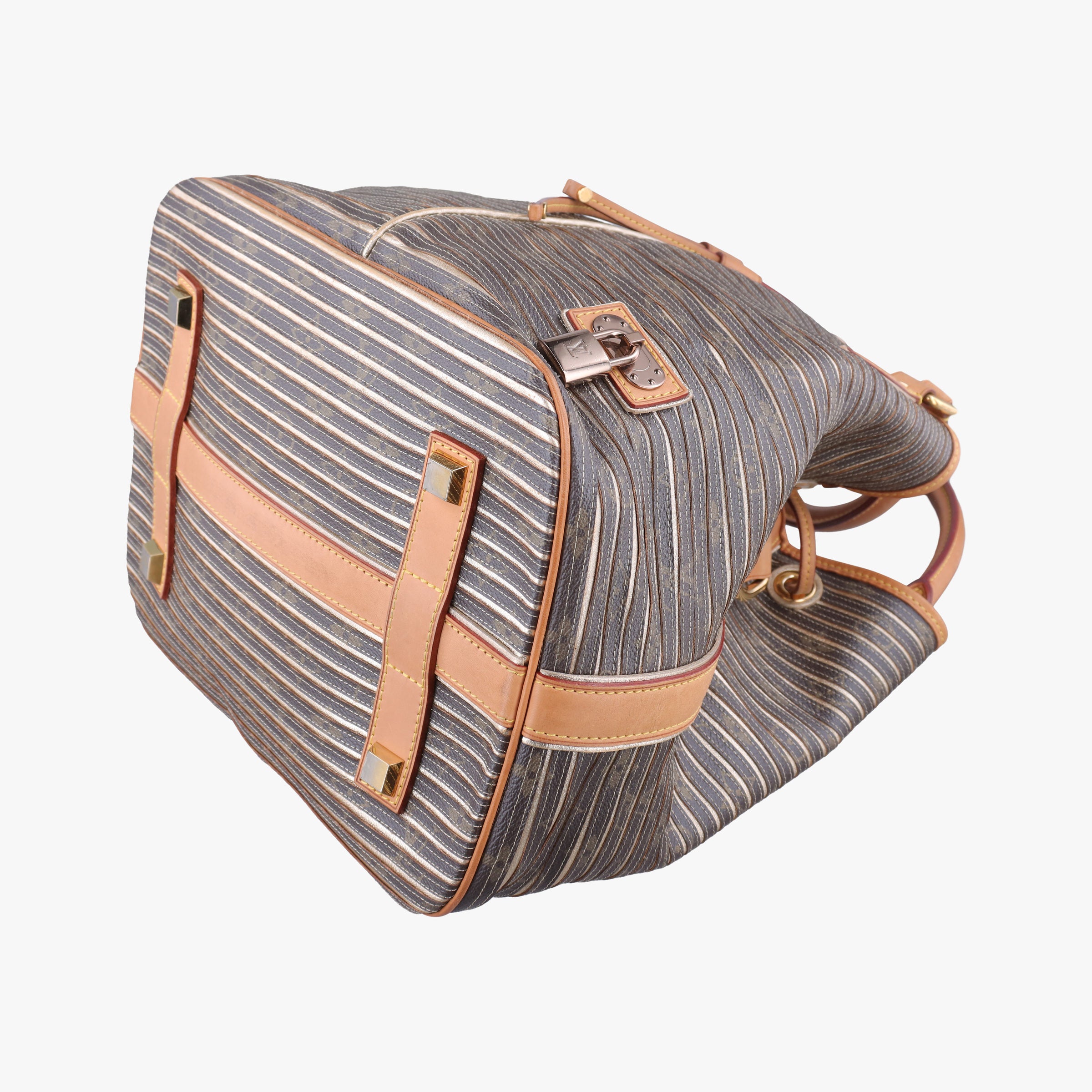 Pre-owned Louis Vuitton Neo brown×Argent Monogram Eden×calf leather M40355 shoulderbag | stylenewstar