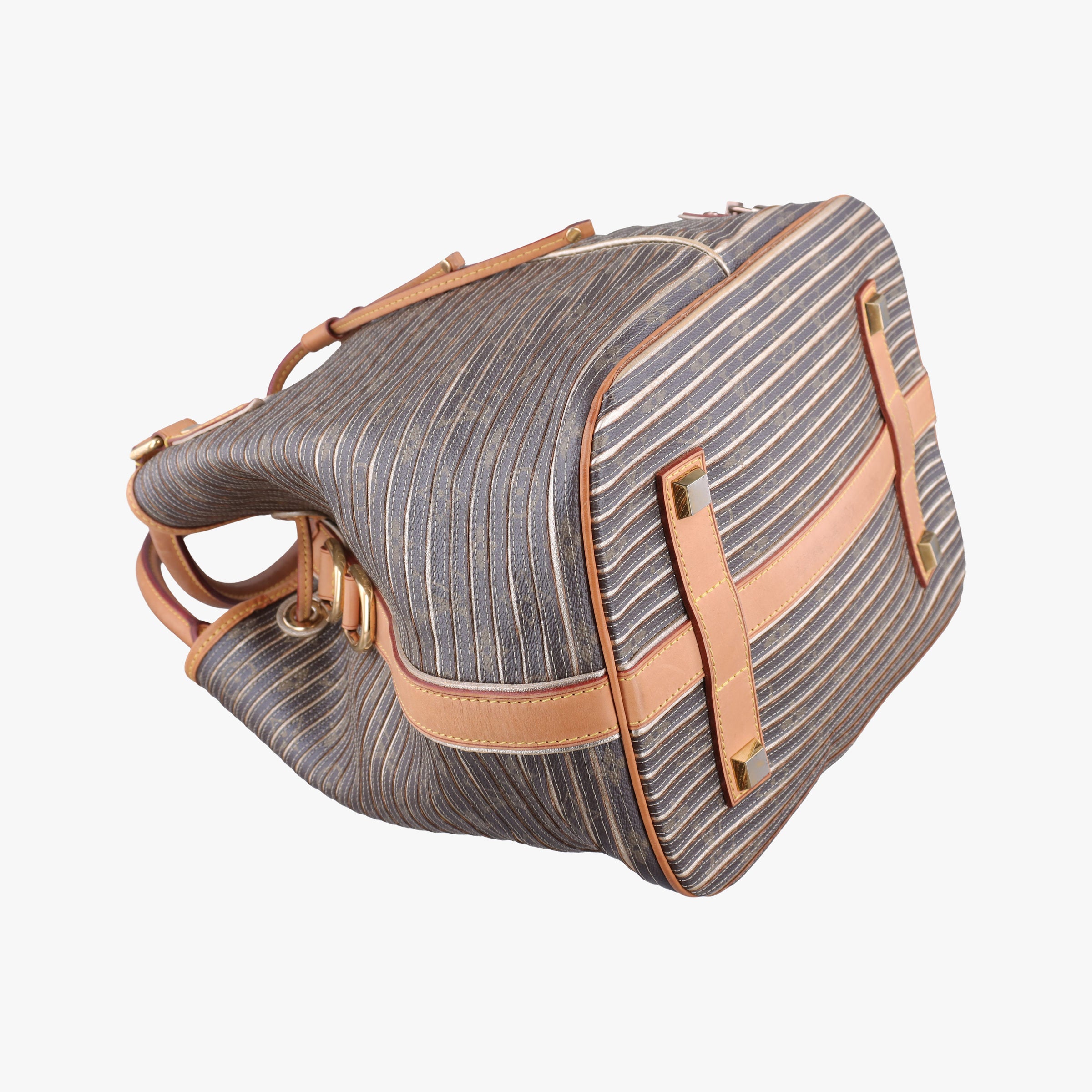 Pre-owned Louis Vuitton Neo brown×Argent Monogram Eden×calf leather M40355 shoulderbag | stylenewstar