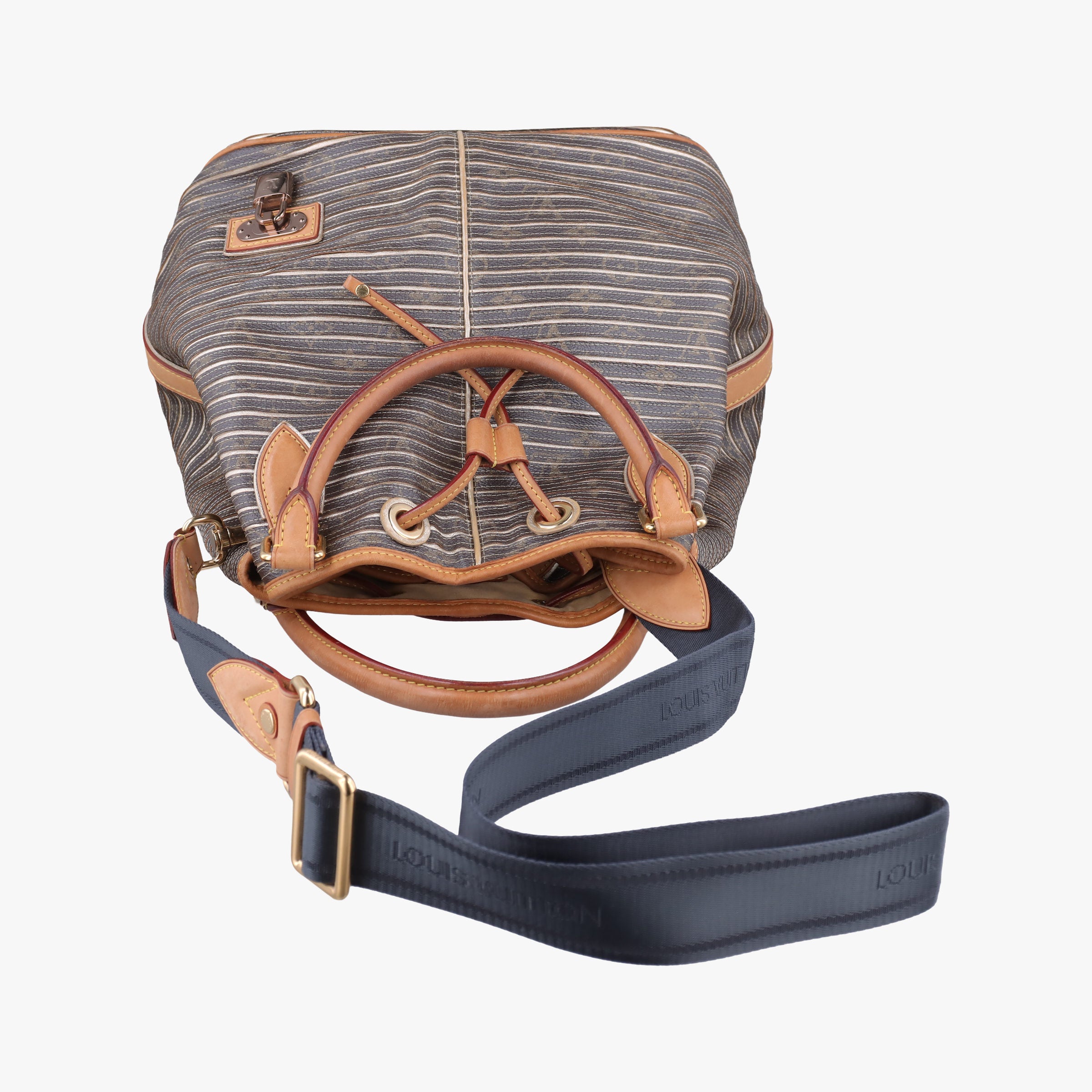 Pre-owned Louis Vuitton Neo brown×Argent Monogram Eden×calf leather M40355 shoulderbag | stylenewstar