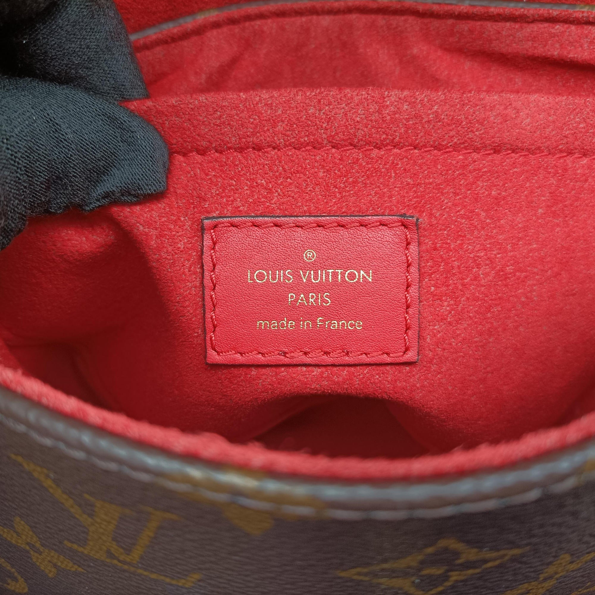 Pre-owned Louis Vuitton Rocky BB Monogram/Brown×Coqulicot Monogram canvas×calf leather M44322 shoulderbag | stylenewstar