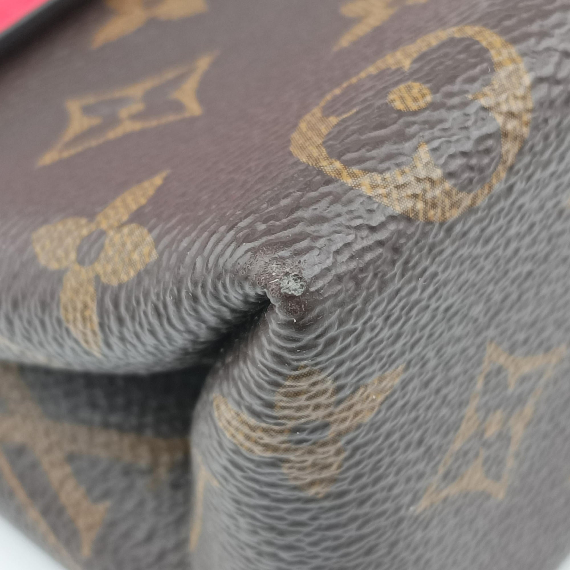 Pre-owned Louis Vuitton Rocky BB Monogram/Brown×Coqulicot Monogram canvas×calf leather M44322 shoulderbag | stylenewstar