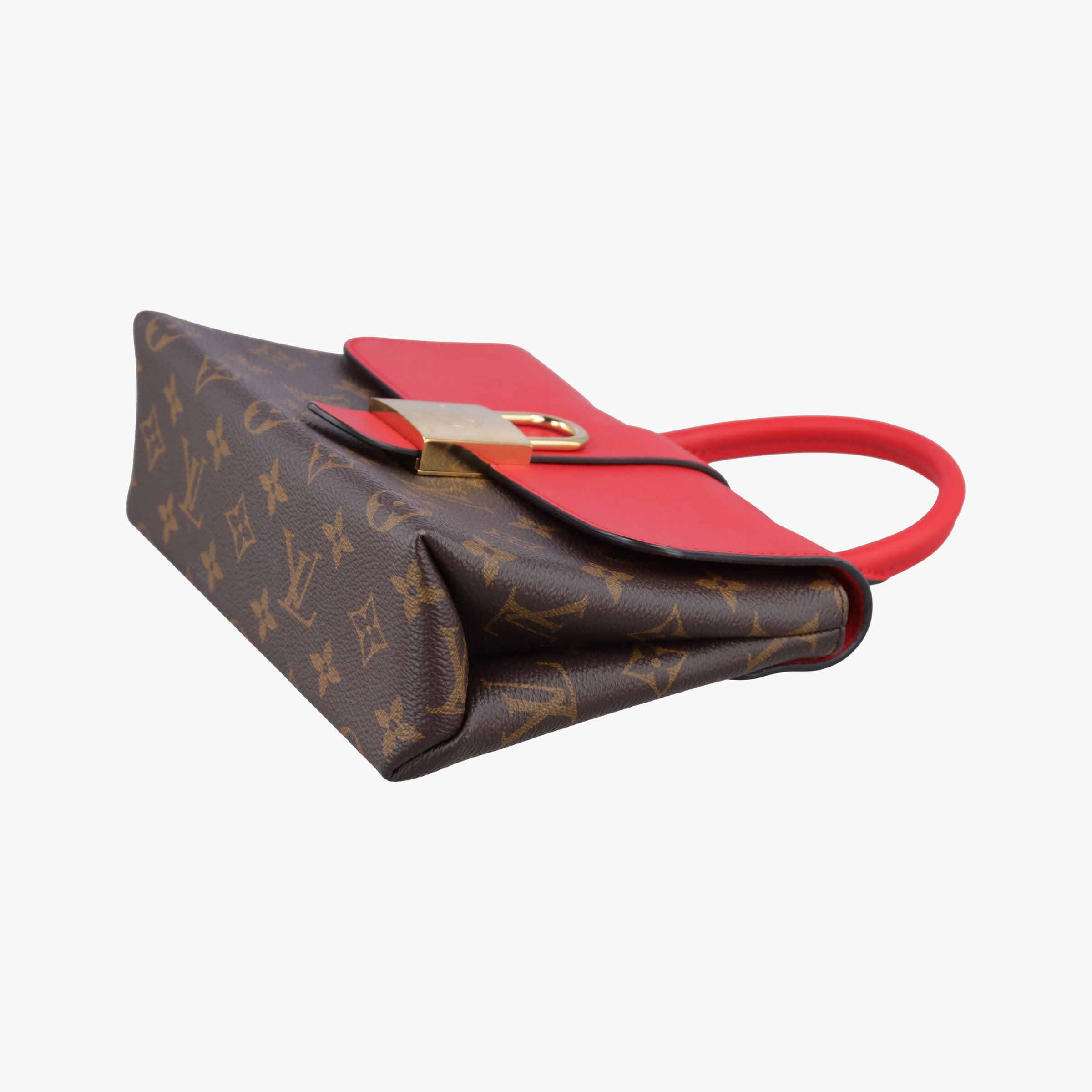 Pre-owned Louis Vuitton Rocky BB Monogram/Brown×Coqulicot Monogram canvas×calf leather M44322 shoulderbag | stylenewstar
