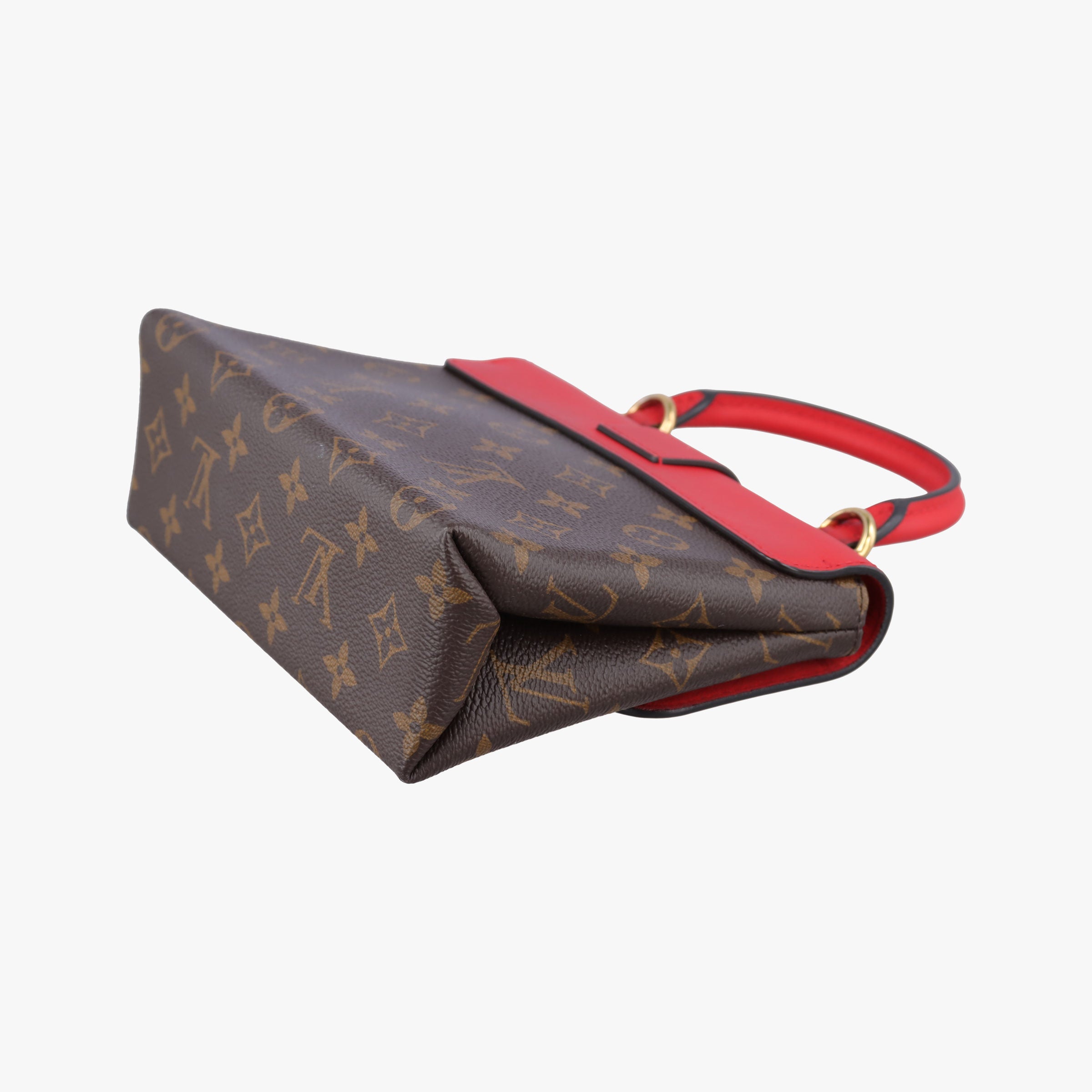 Pre-owned Louis Vuitton Rocky BB Monogram/Brown×Coqulicot Monogram canvas×calf leather M44322 shoulderbag | stylenewstar