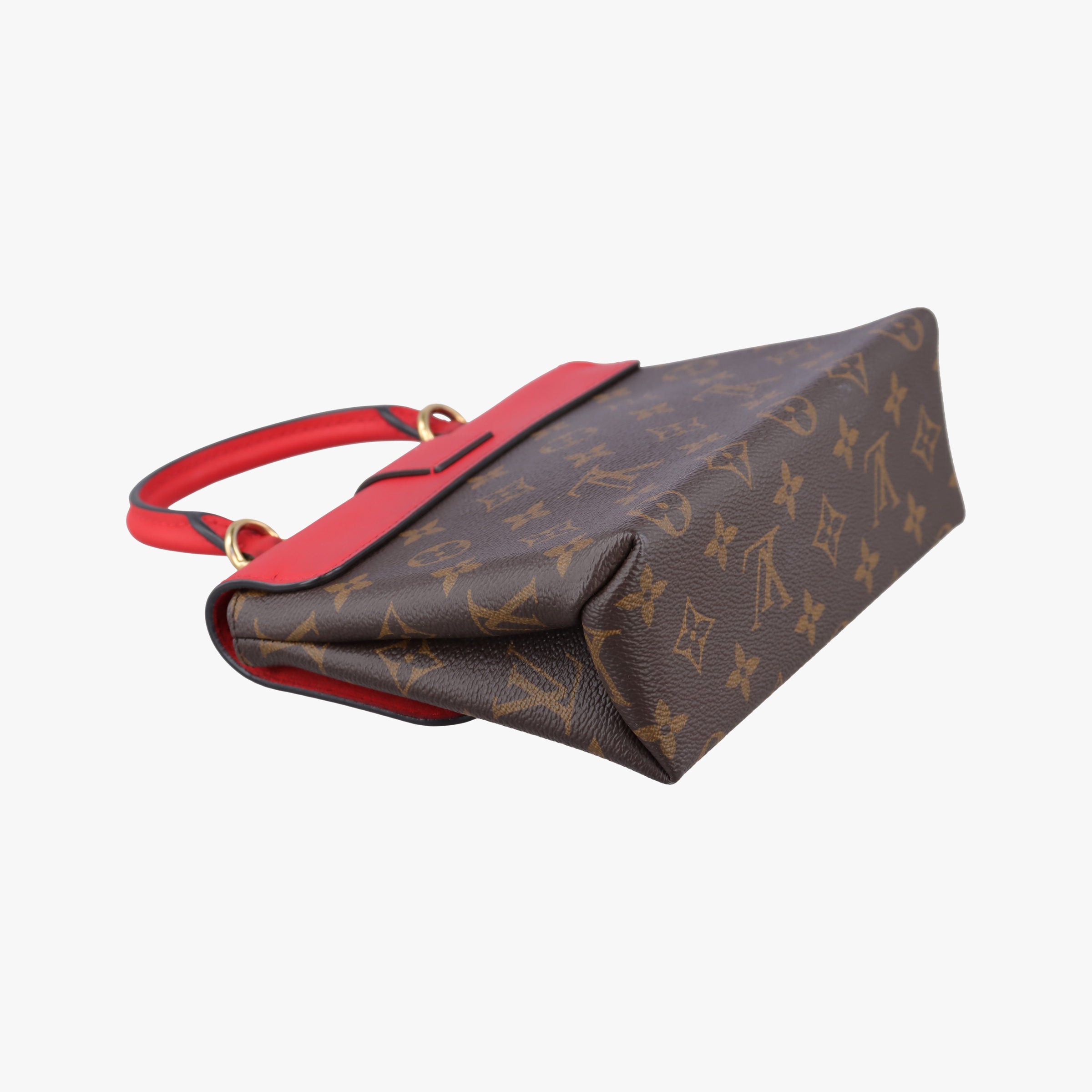 Pre-owned Louis Vuitton Rocky BB Monogram/Brown×Coqulicot Monogram canvas×calf leather M44322 shoulderbag | stylenewstar