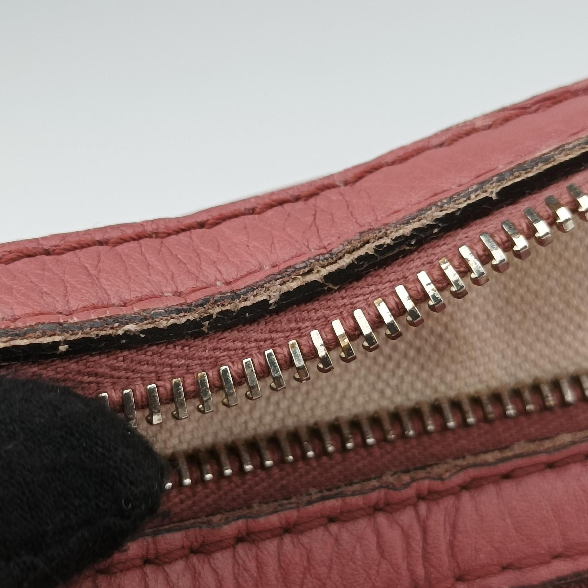 Secondhand Gucci Sherry Line Pink Leather 247205 shoulderbag | stylenewstar