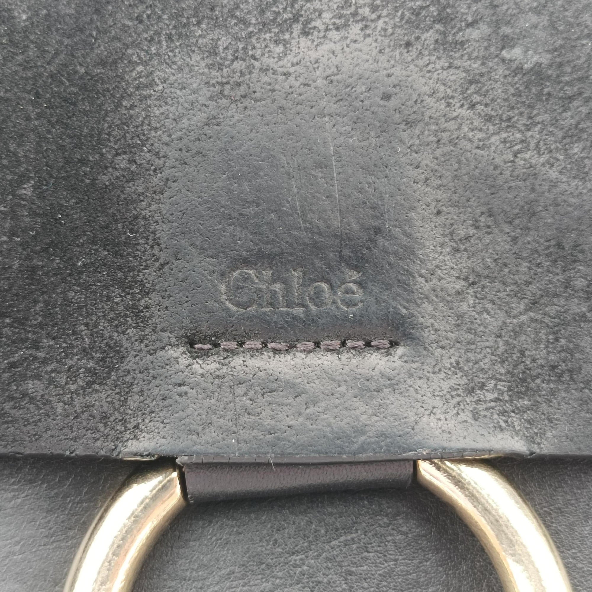 Pre-owned Chloe FAYE Black Leather×suede  shoulderbag | stylenewstar
