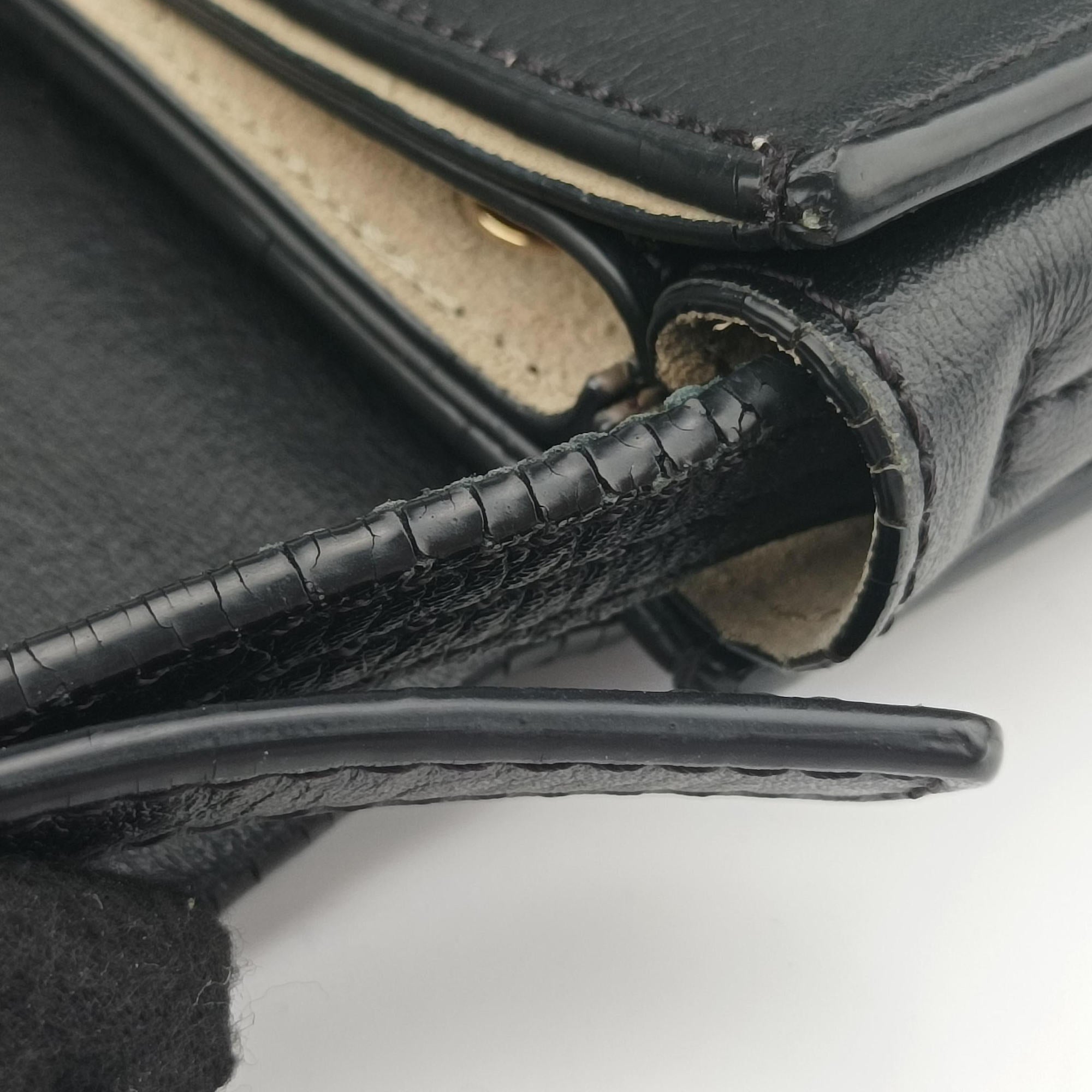 Pre-owned Chloe FAYE Black Leather×suede  shoulderbag | stylenewstar
