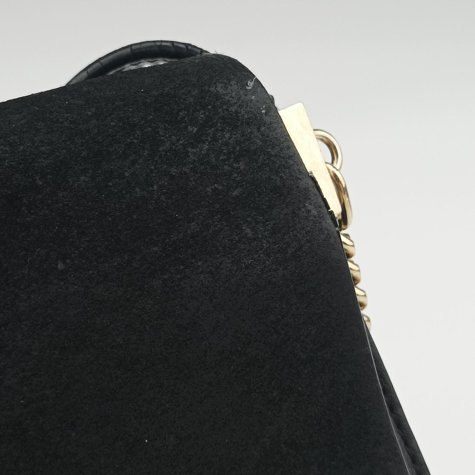 Pre-owned Chloe FAYE Black Leather×suede  shoulderbag | stylenewstar