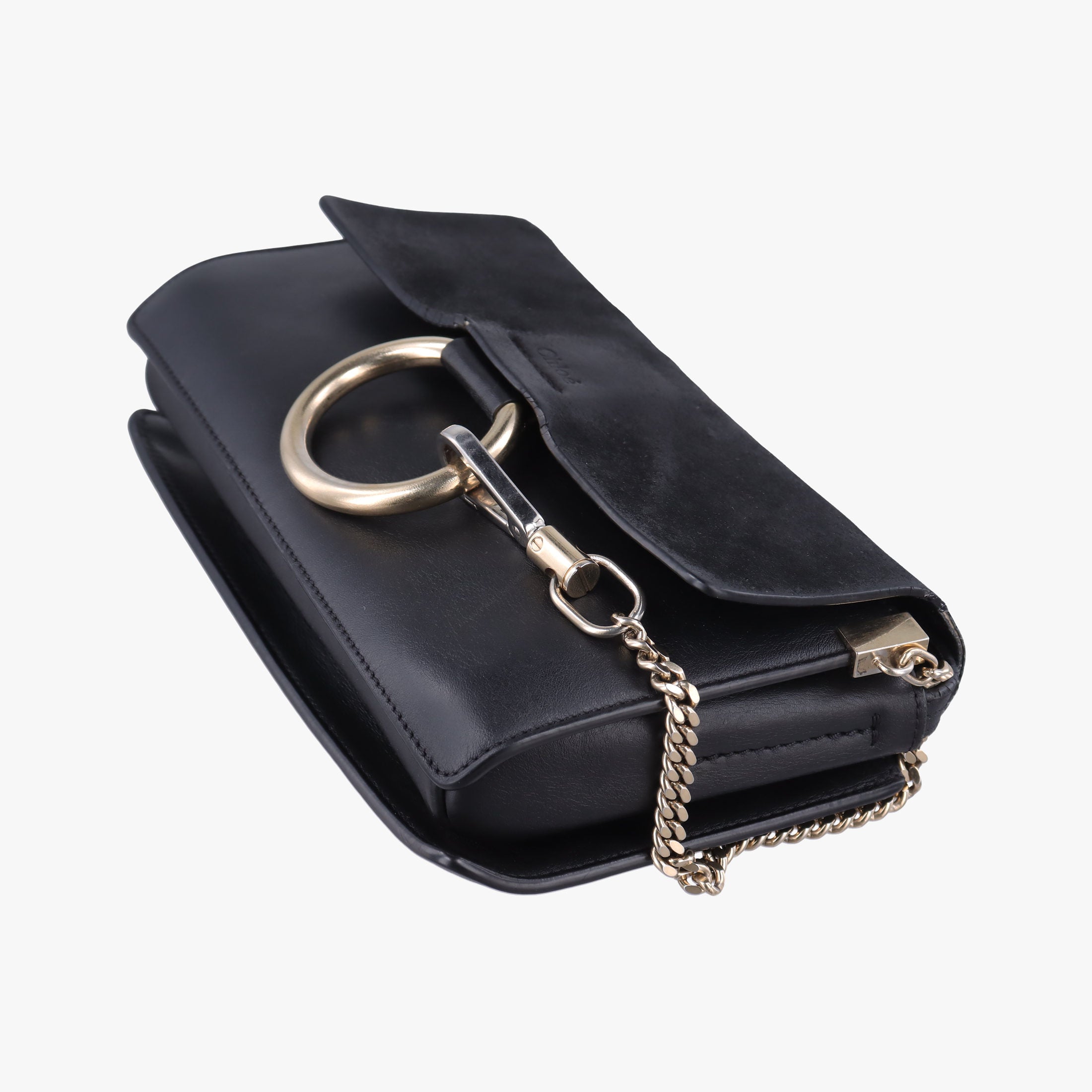 Pre-owned Chloe FAYE Black Leather×suede  shoulderbag | stylenewstar