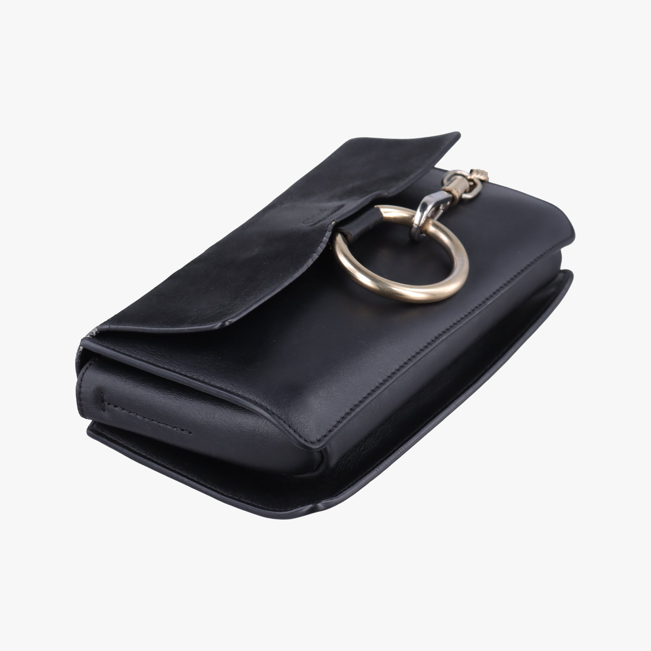 Pre-owned Chloe FAYE Black Leather×suede  shoulderbag | stylenewstar