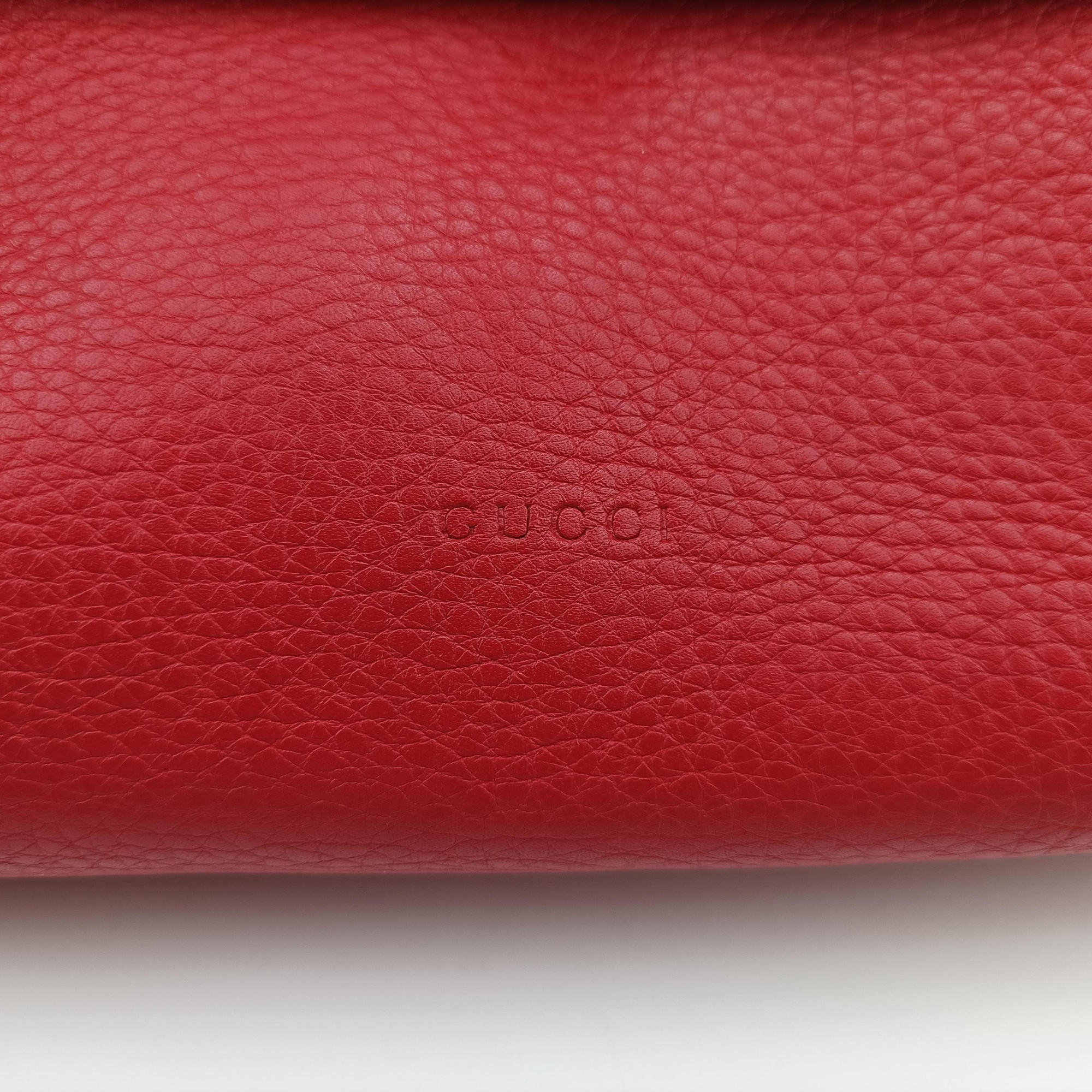 Vintage Gucci Bamboo Daily Red Leather 370831 shoulderbag | stylenewstar