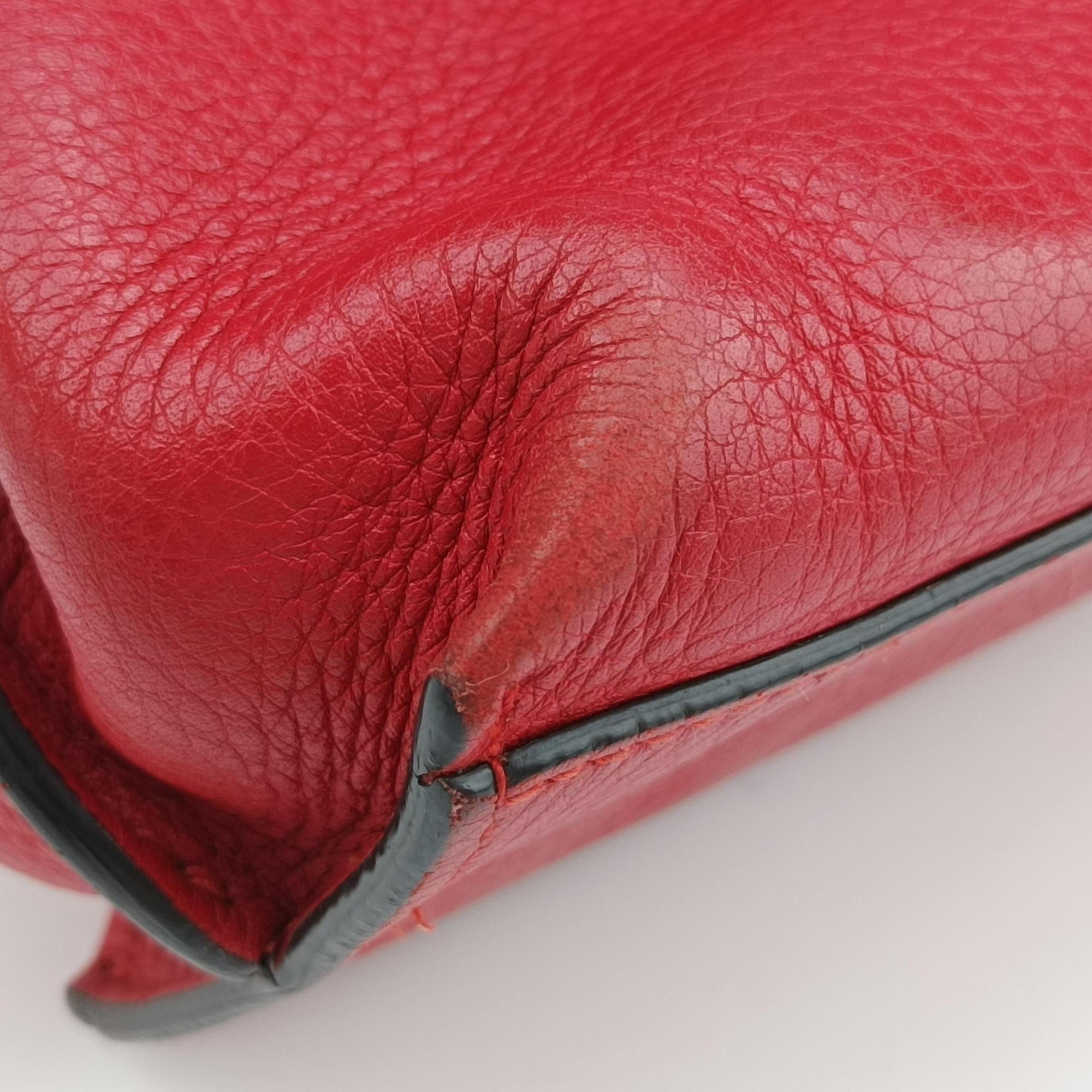 Vintage Gucci Bamboo Daily Red Leather 370831 shoulderbag | stylenewstar