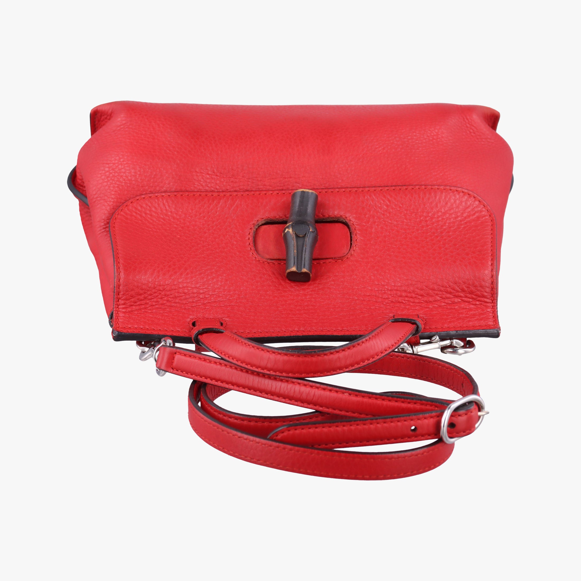 Vintage Gucci Bamboo Daily Red Leather 370831 shoulderbag | stylenewstar