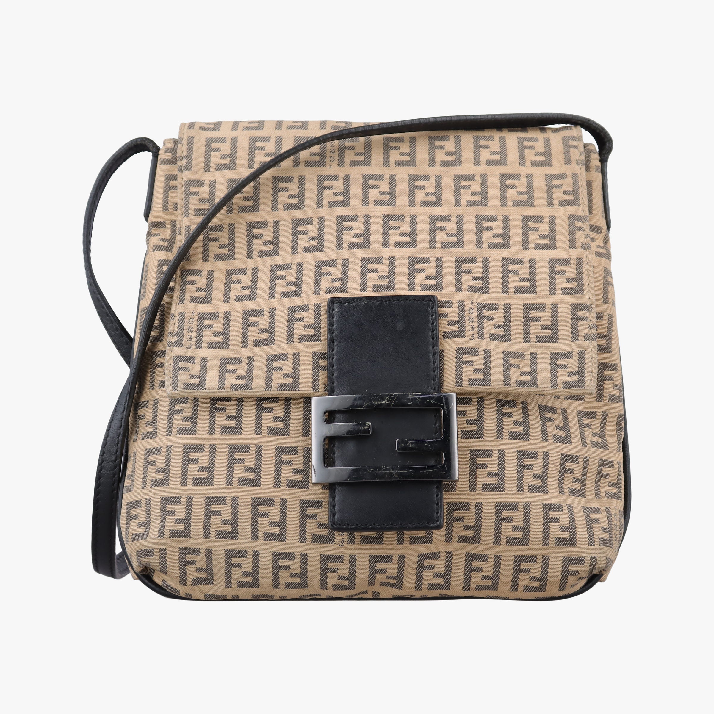 Secondhand Fendi Zucchino Beige canvas 8BT075 shoulderbag | stylenewstar
