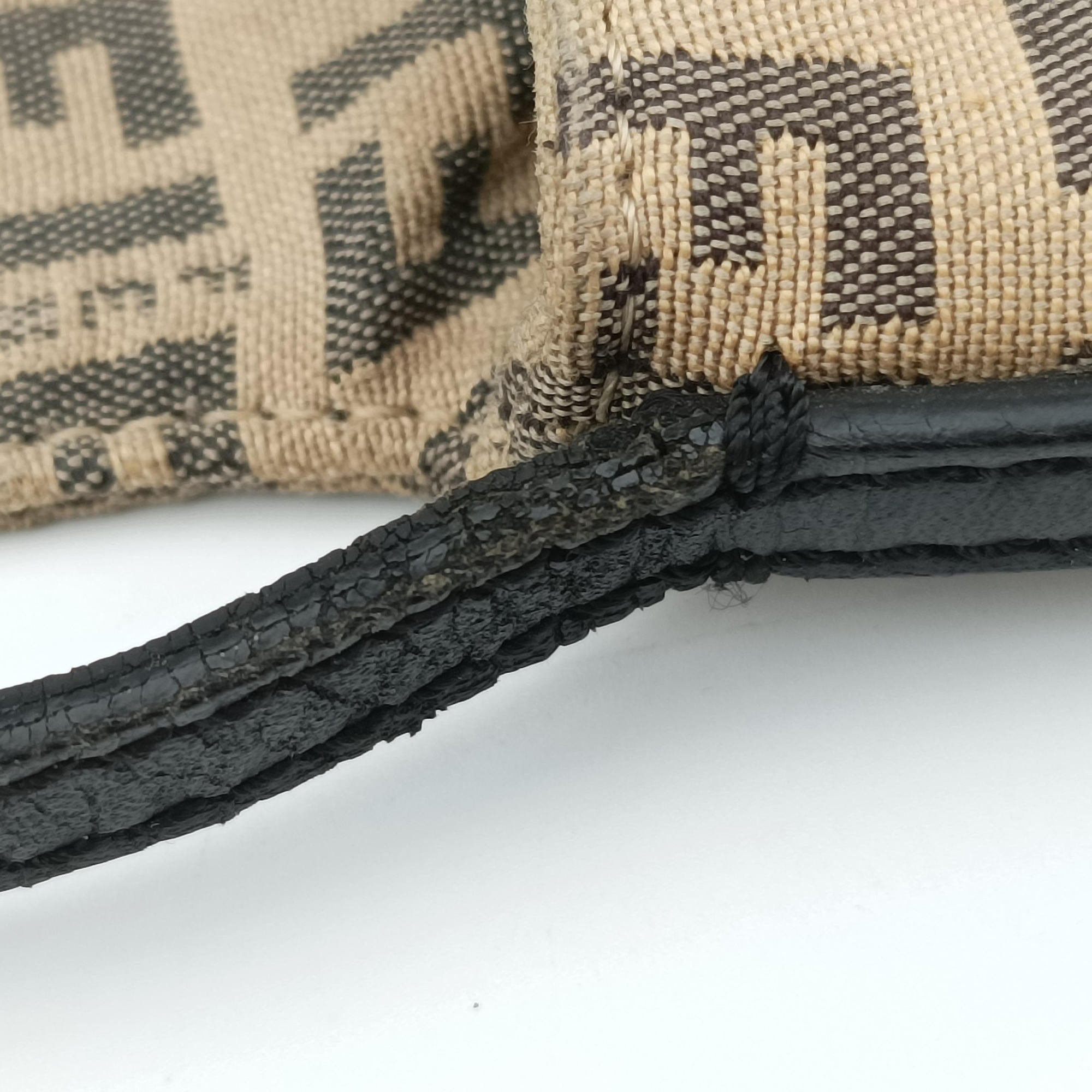 Secondhand Fendi Zucchino Beige canvas 8BT075 shoulderbag | stylenewstar