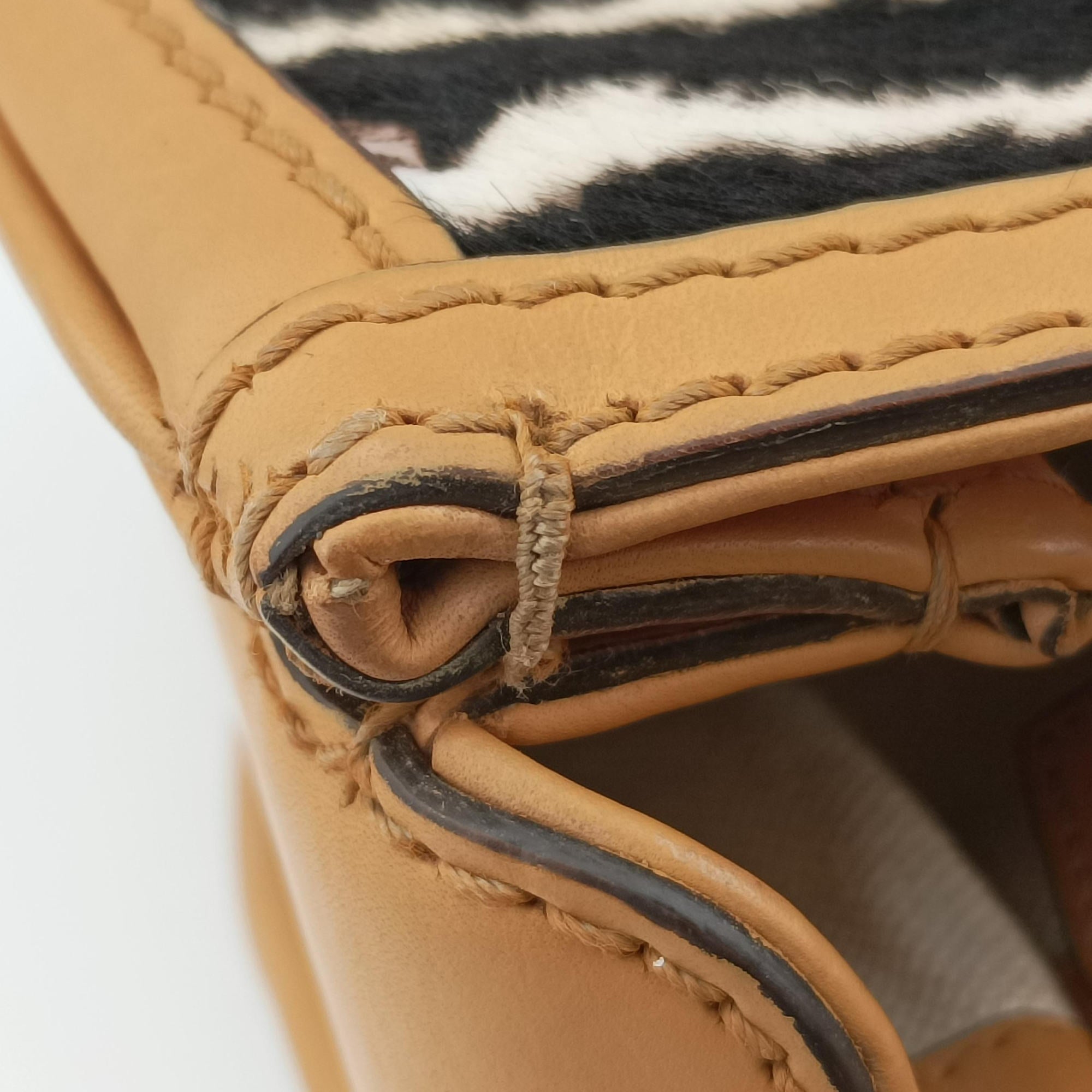 Pre-owned Gucci New Bamboo Multicolour ponyhair ×leather 254884 shoulderbag | stylenewstar
