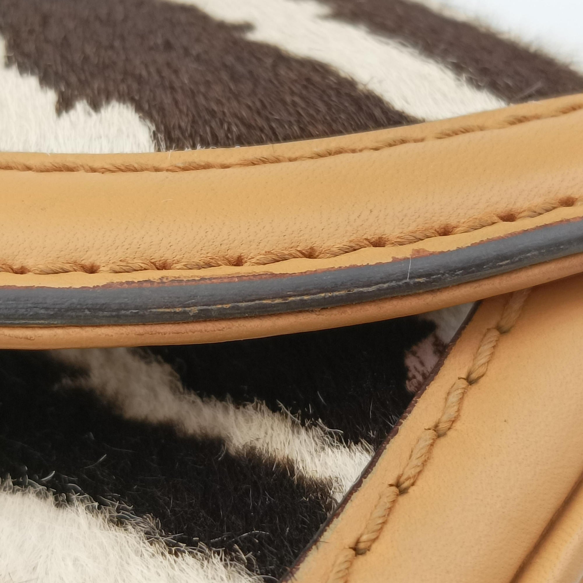 Pre-owned Gucci New Bamboo Multicolour ponyhair ×leather 254884 shoulderbag | stylenewstar