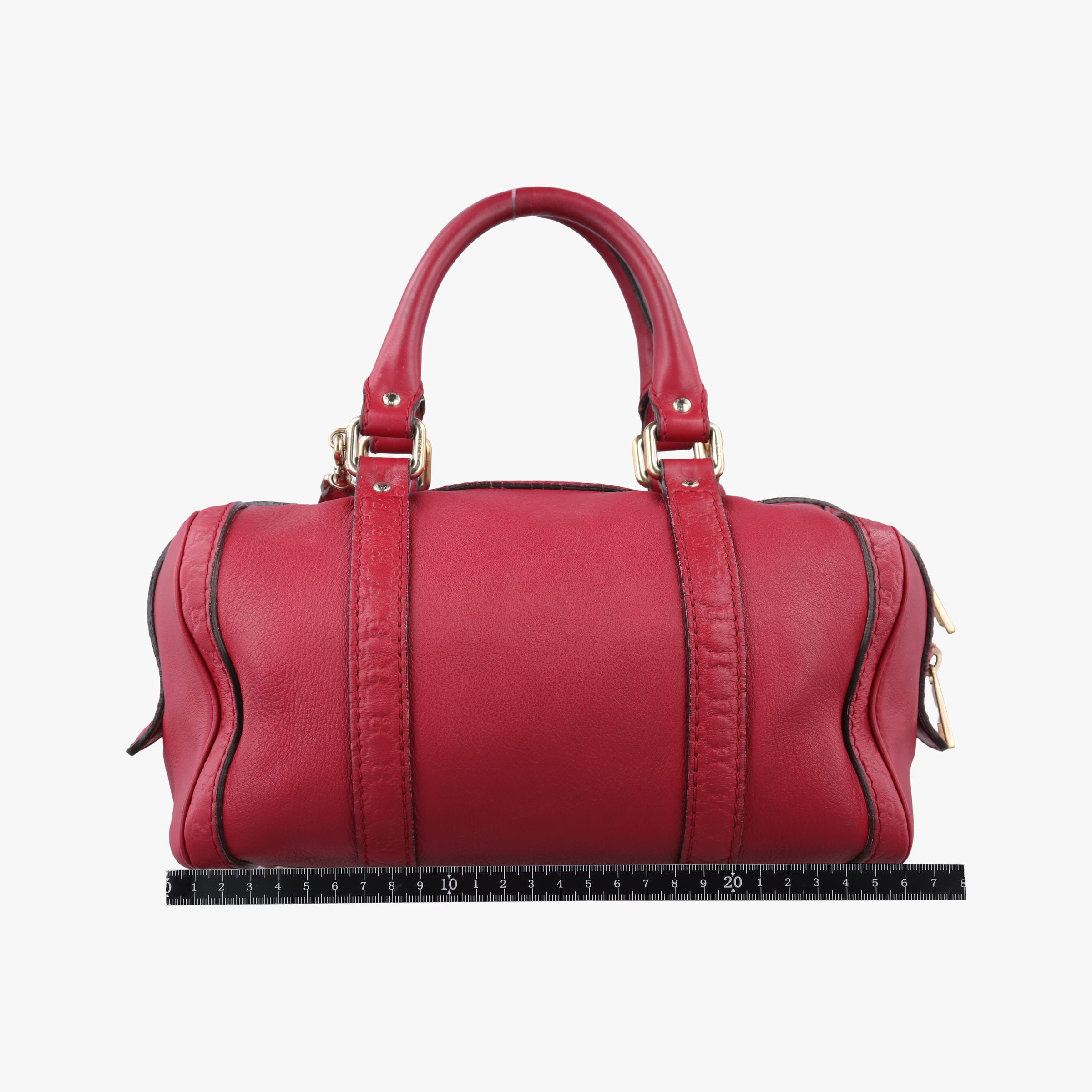 Vintage Gucci Microguccissima boston Red Leather 269876 shoulderbag | stylenewstar